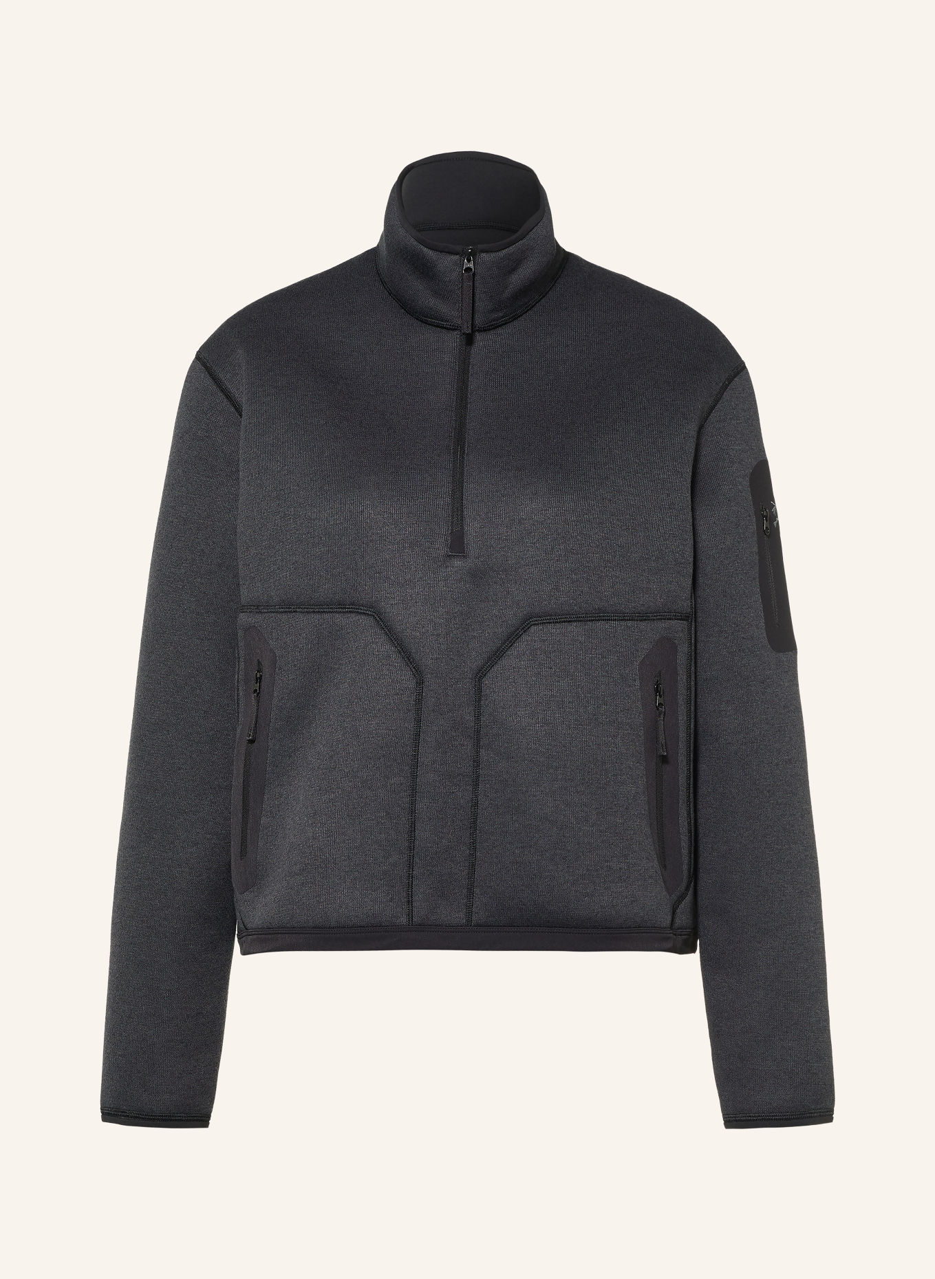 ARC'TERYX Fleece-Troyer COVERT: SCHWARZ / DUNKELGRAU