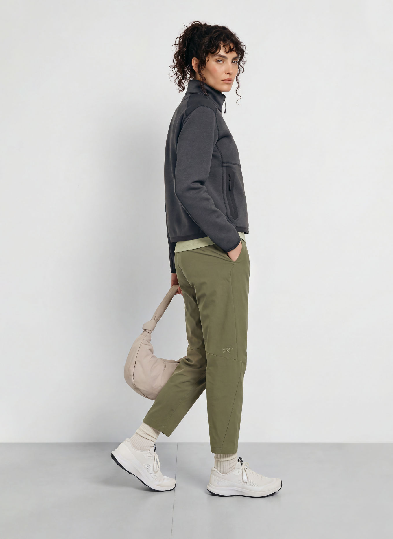 ARC'TERYX Fleece-Troyer COVERT: SCHWARZ / DUNKELGRAU