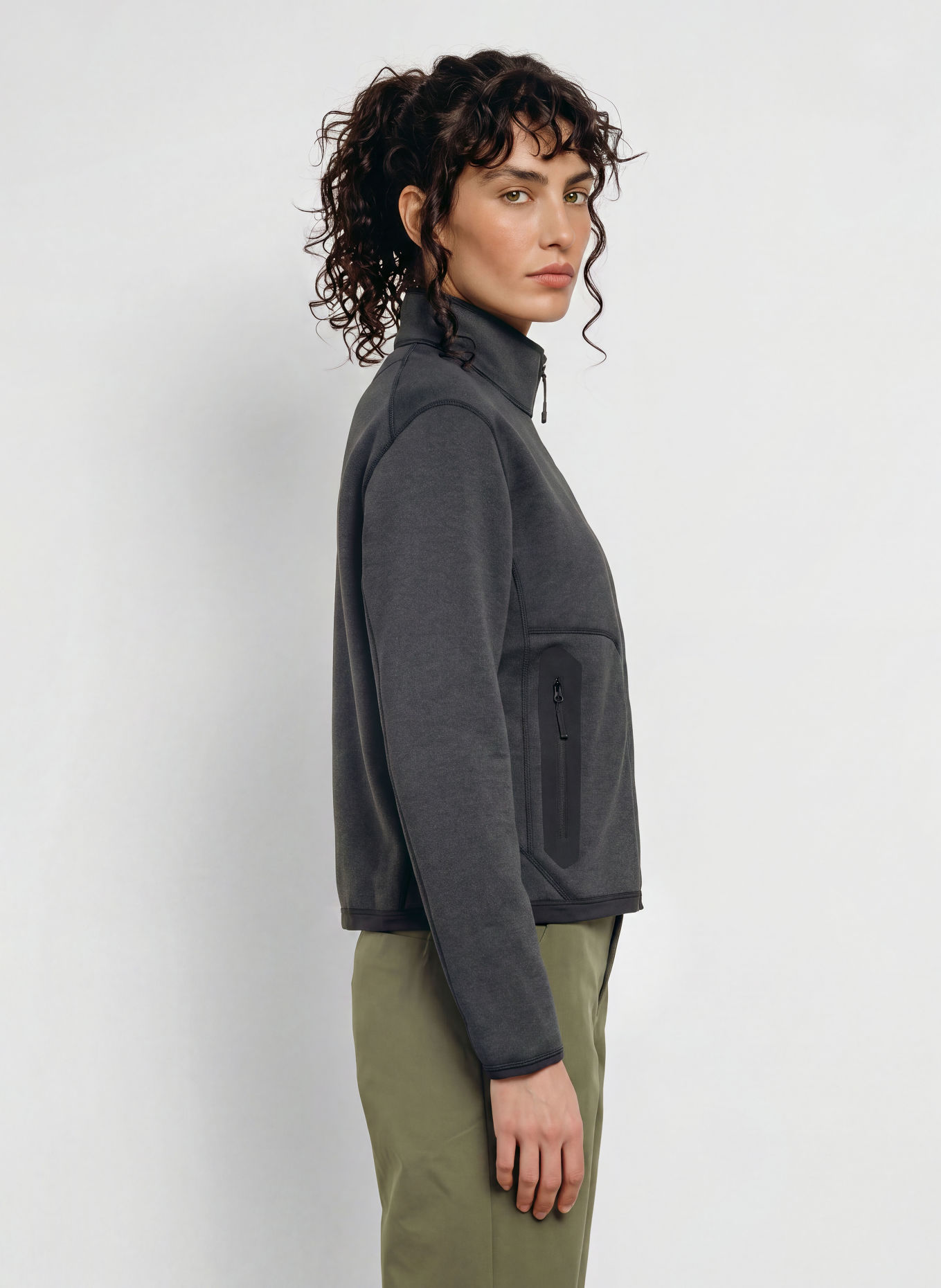 ARC'TERYX Fleece-Troyer COVERT: SCHWARZ / DUNKELGRAU
