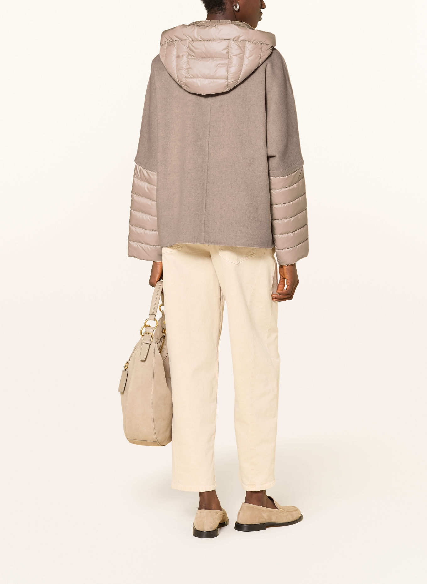 MILESTONE Jacke MSAZALEA im Materialmix: CAMEL / BEIGE