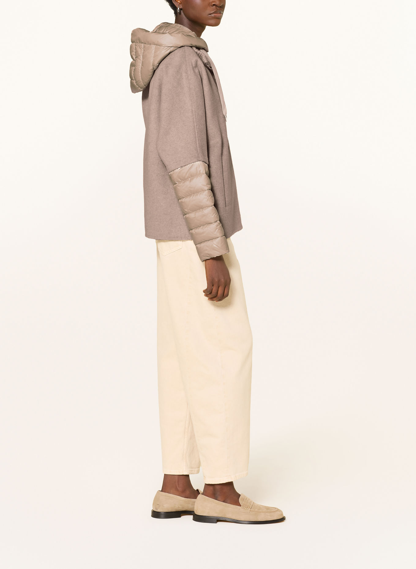 MILESTONE Jacke MSAZALEA im Materialmix: CAMEL / BEIGE