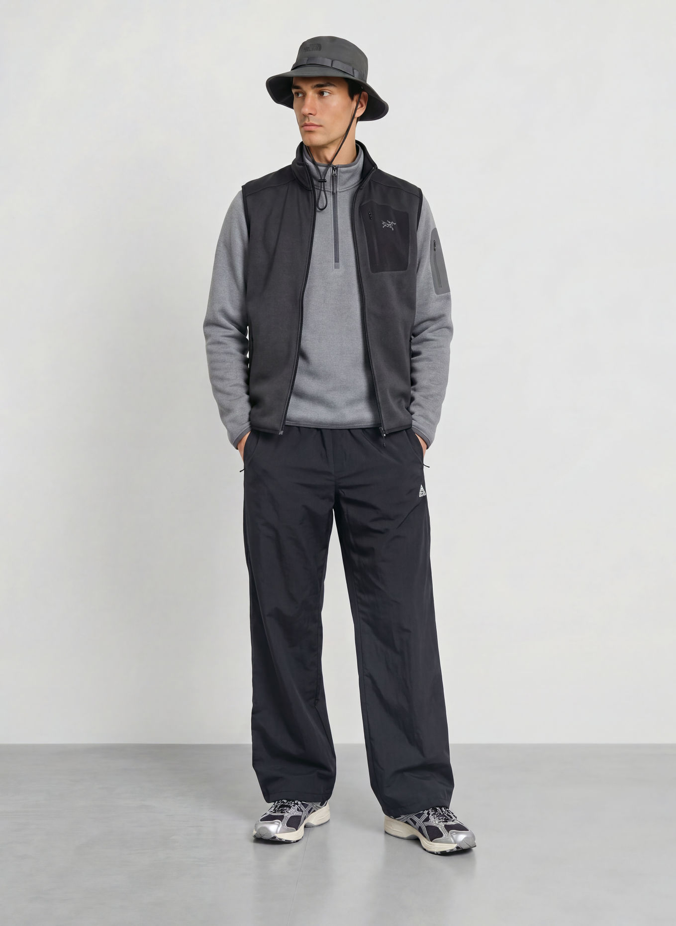 ARC'TERYX Veste polaire sans manches COVERT: NOIR