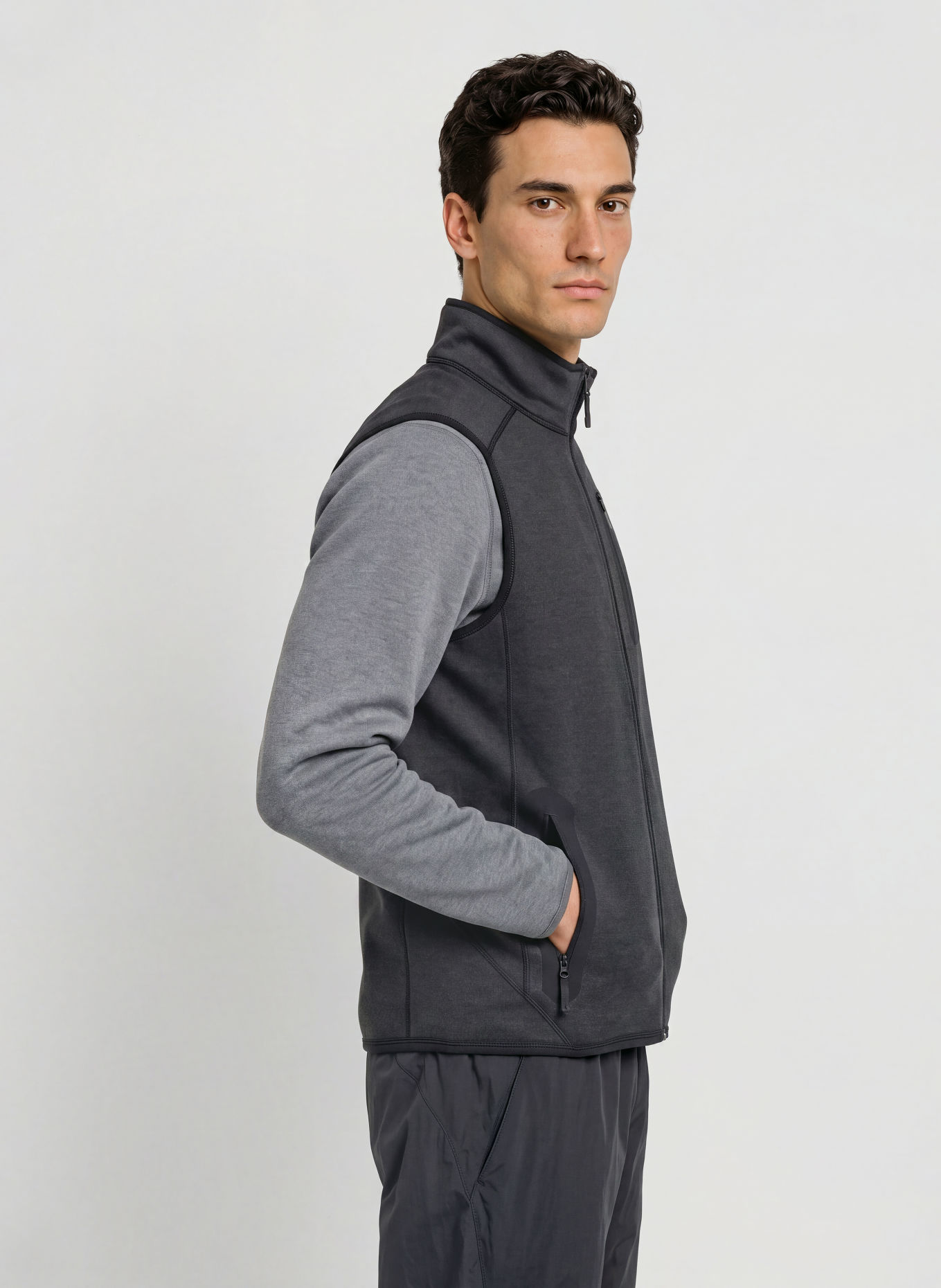 ARC'TERYX Veste polaire sans manches COVERT: NOIR