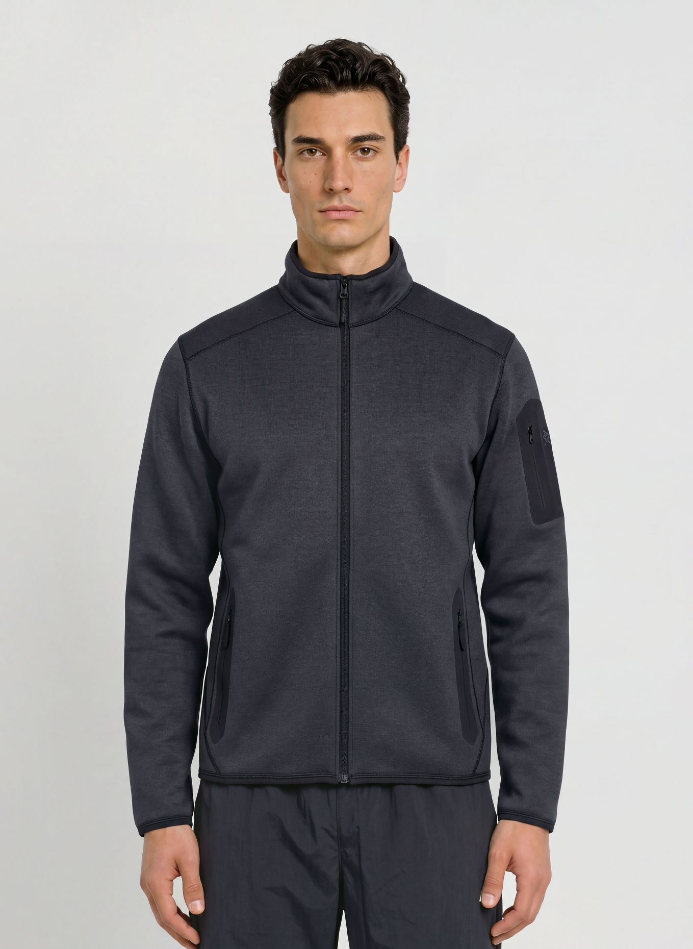 ARC'TERYX Gebreide Fleecejas COVERT: ZWART