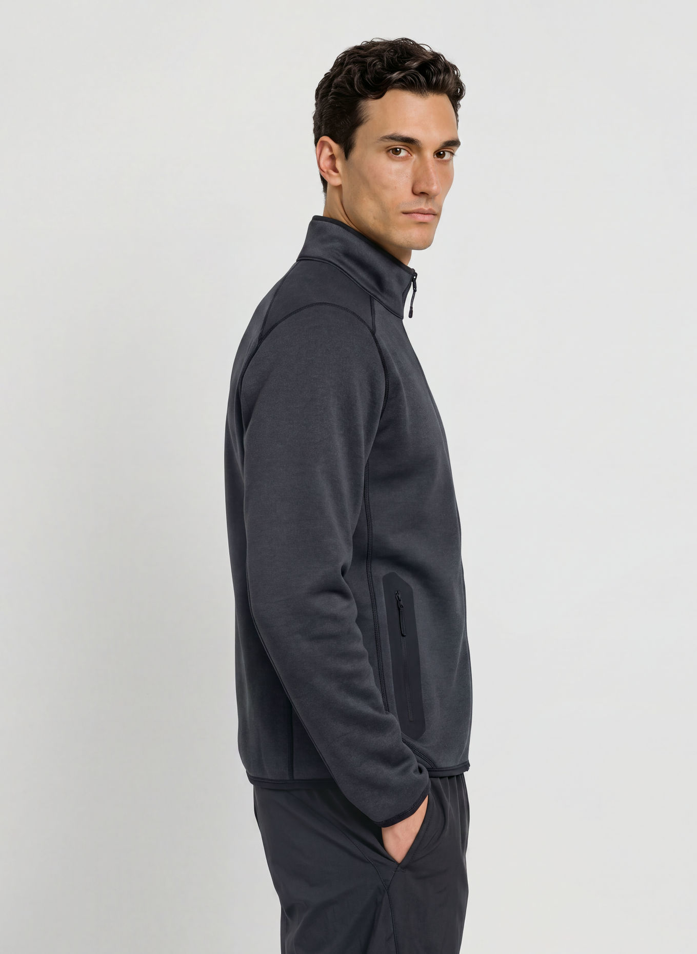 ARC'TERYX Gebreide Fleecejas COVERT: ZWART