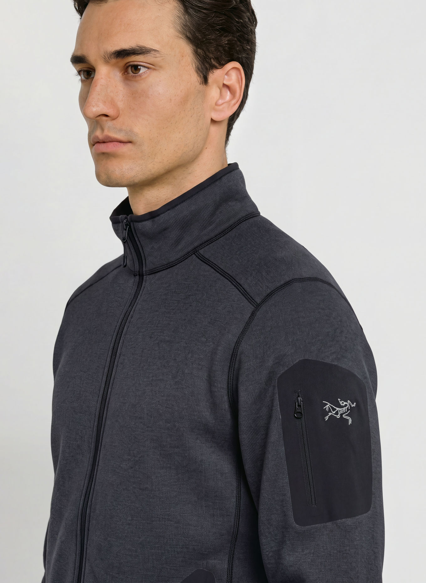 ARC'TERYX Gebreide Fleecejas COVERT: ZWART