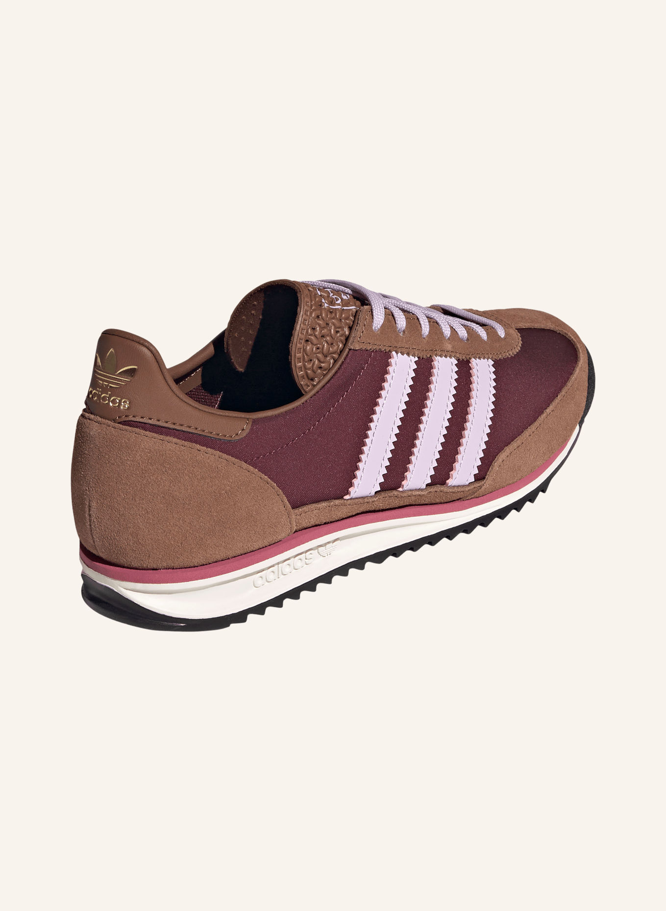 adidas Originals ADIDAS ORIGINALS SL 72 Sneakers: DARK RED / BROWN / LIGHT PURPLE