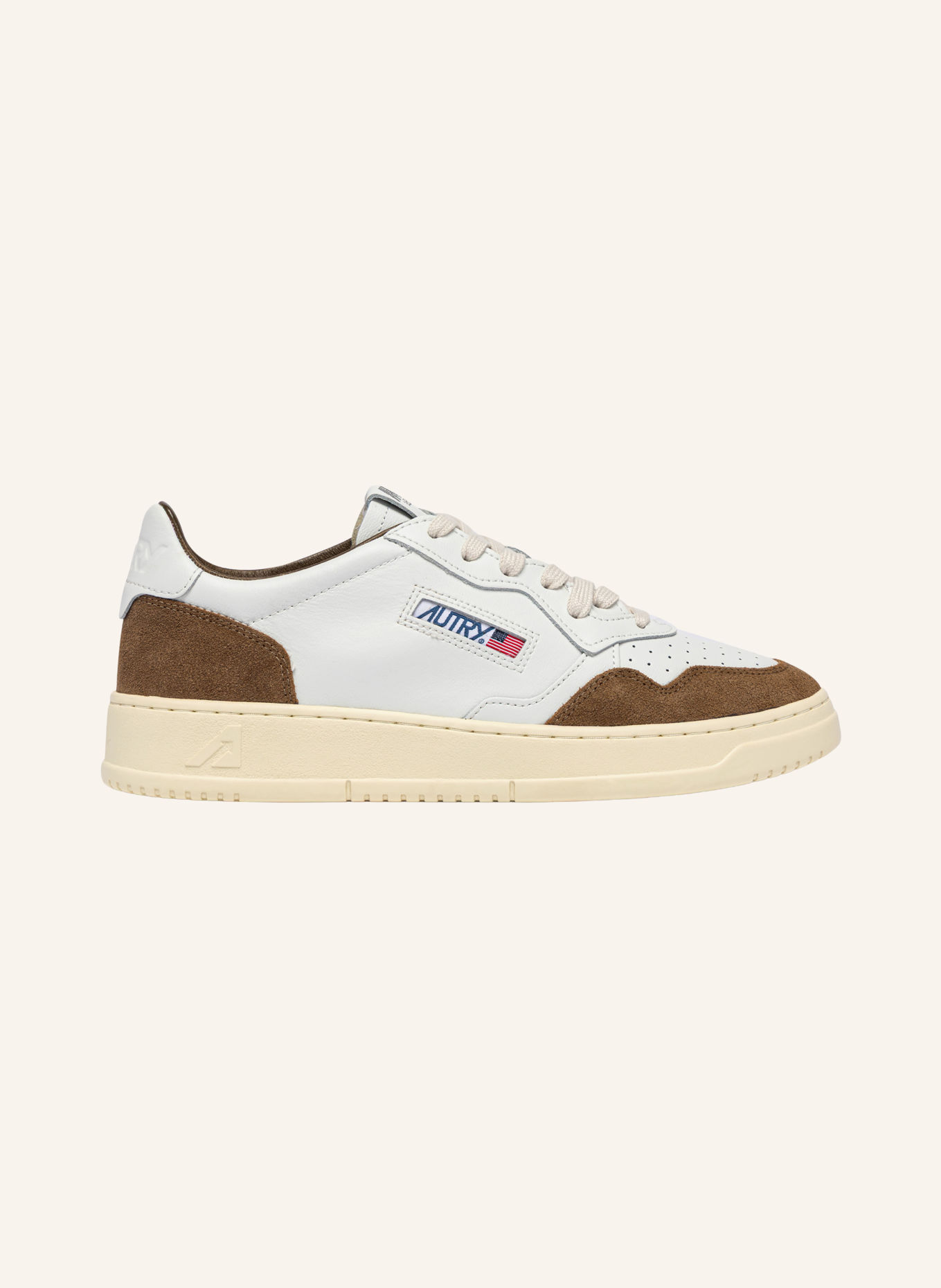AUTRY Sneaker MEDALIST LOW FT: WEISS / DUNKELBRAUN