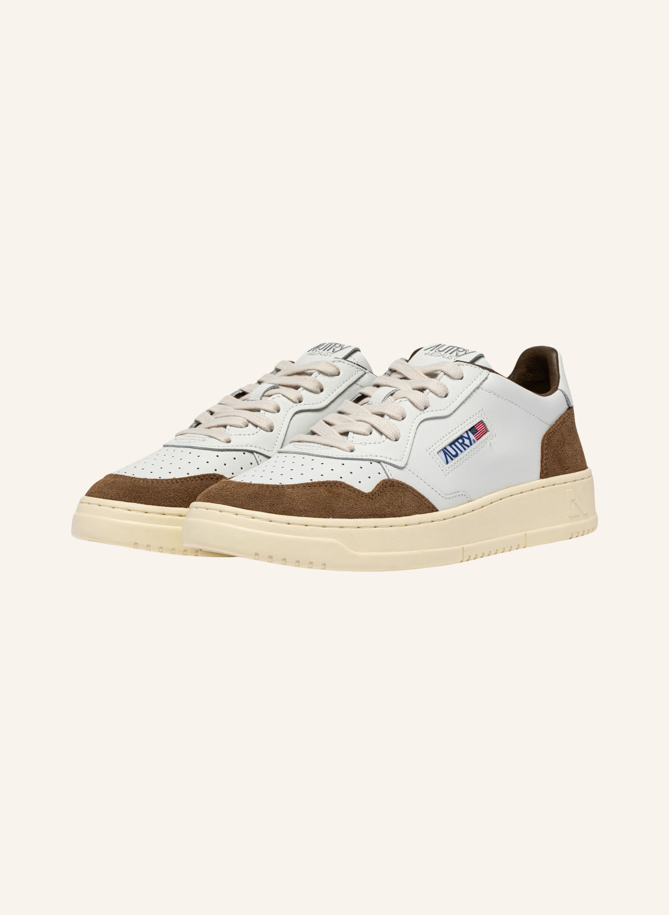 AUTRY Sneaker MEDALIST LOW FT: WEISS / DUNKELBRAUN