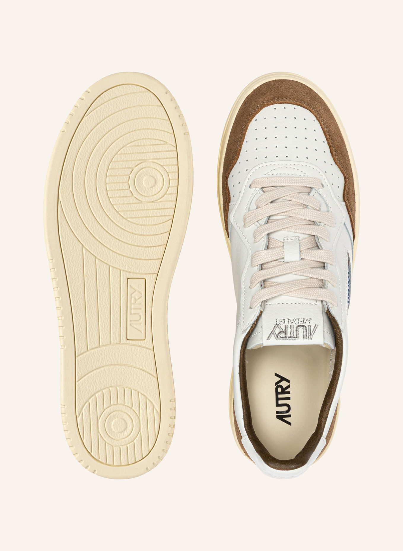 AUTRY Sneaker MEDALIST LOW FT: WEISS / DUNKELBRAUN