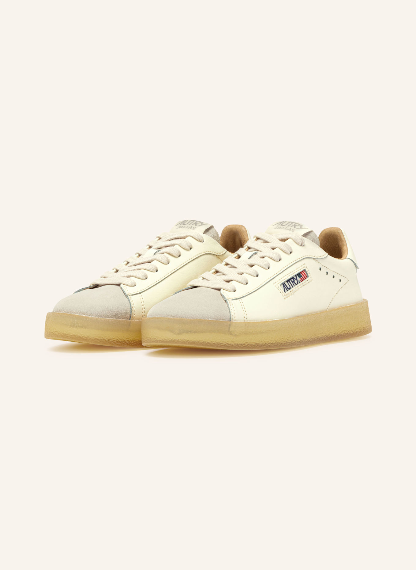 AUTRY Sneaker DALLAS LOW FD: ECRU / HELLGRAU