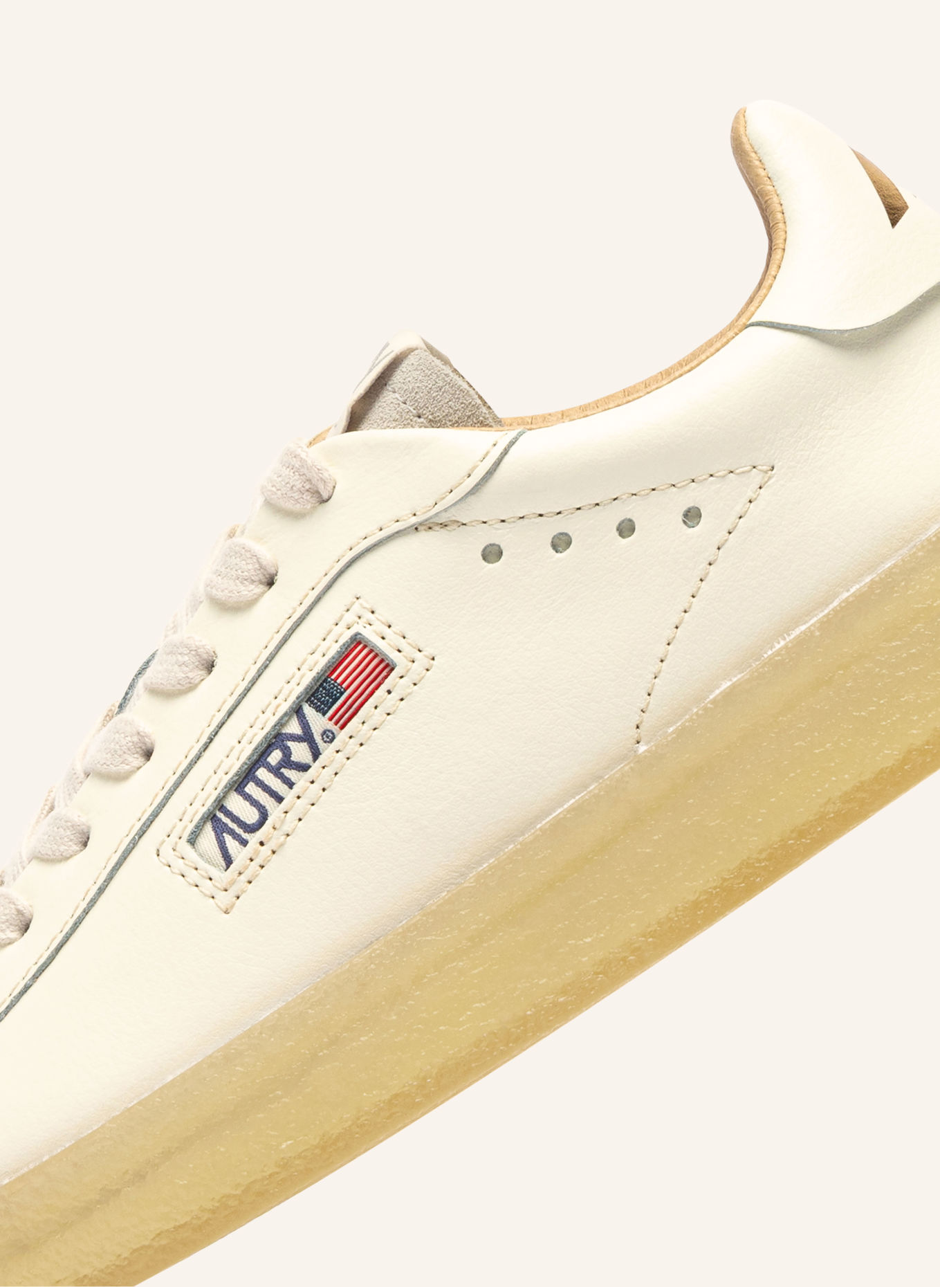 AUTRY Sneaker DALLAS LOW FD: ECRU / HELLGRAU