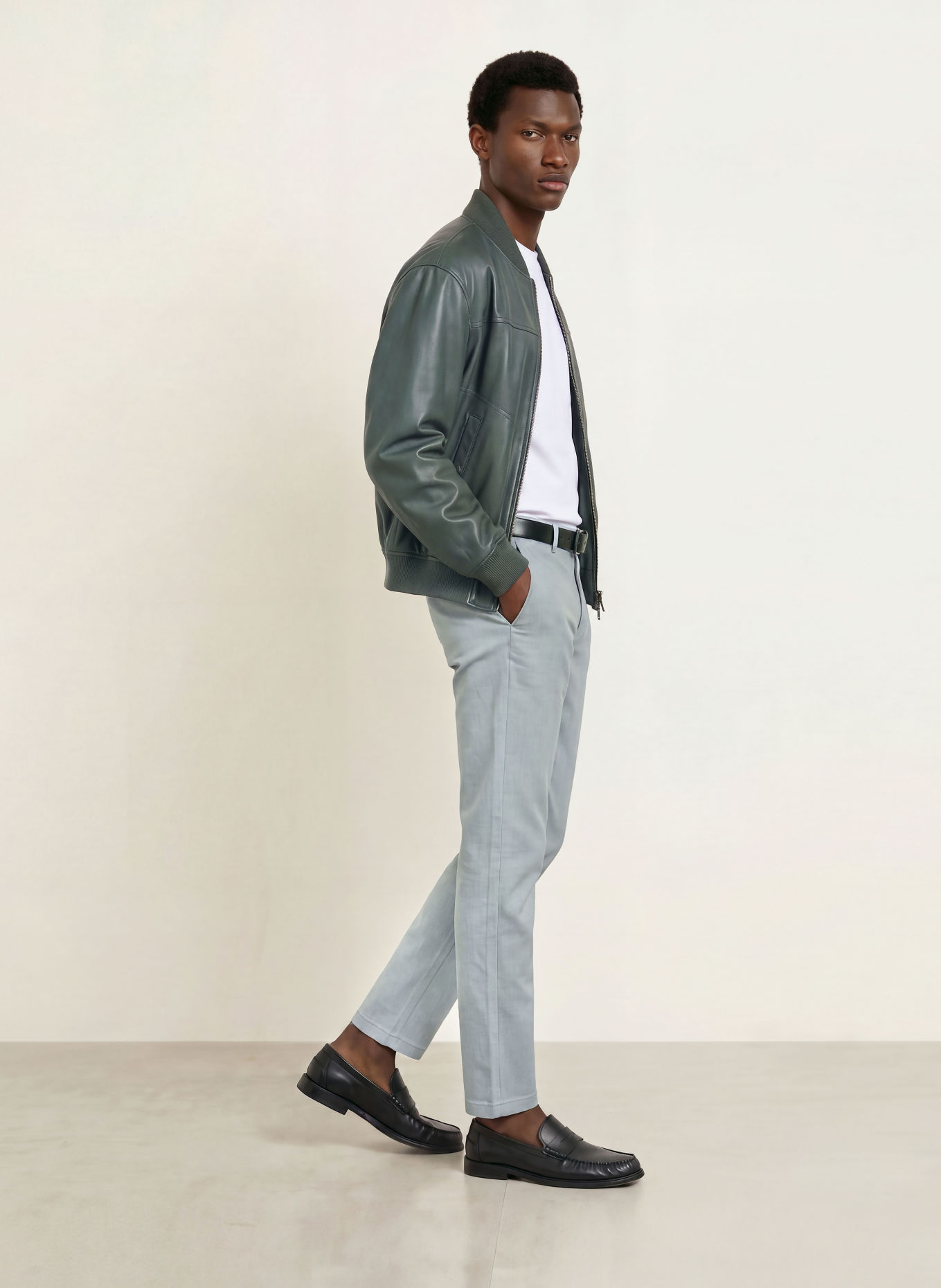 BOSS Slim-Fit Chinos: LIGHT BLUE