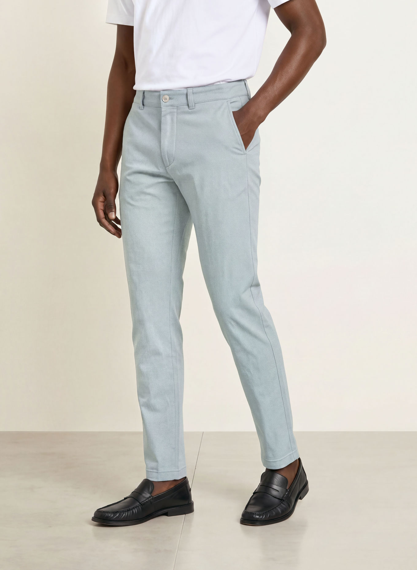 BOSS Slim-Fit Chinos: LIGHT BLUE