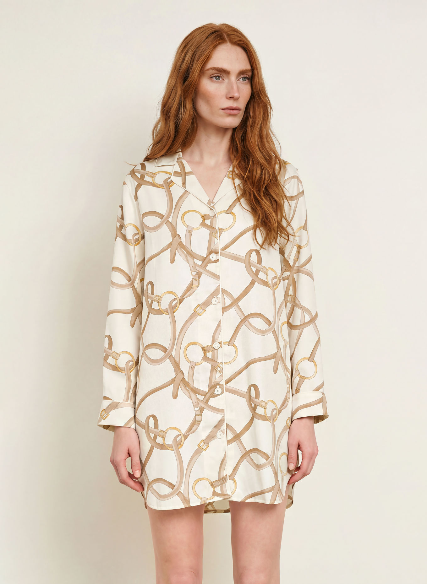 LAUREN RALPH LAUREN Nachthemd: CRÈME
