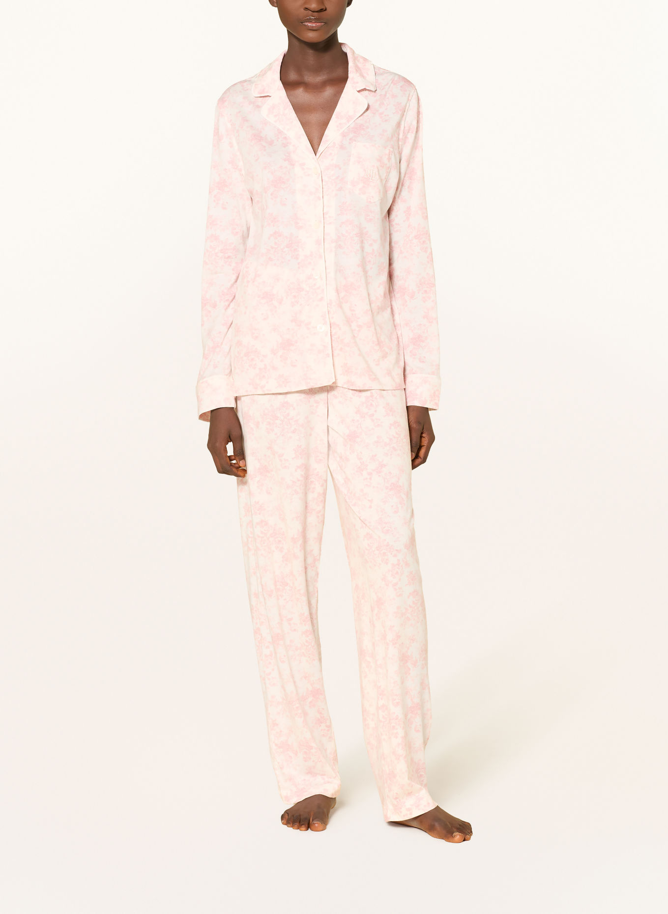 LAUREN RALPH LAUREN Pyjama: ROZE / WIT