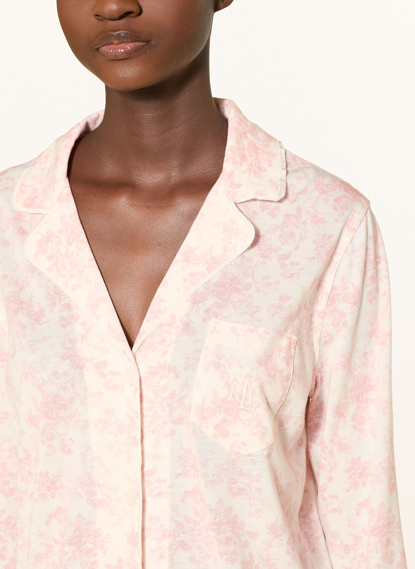 LAUREN RALPH LAUREN Pyjama: ROZE / WIT
