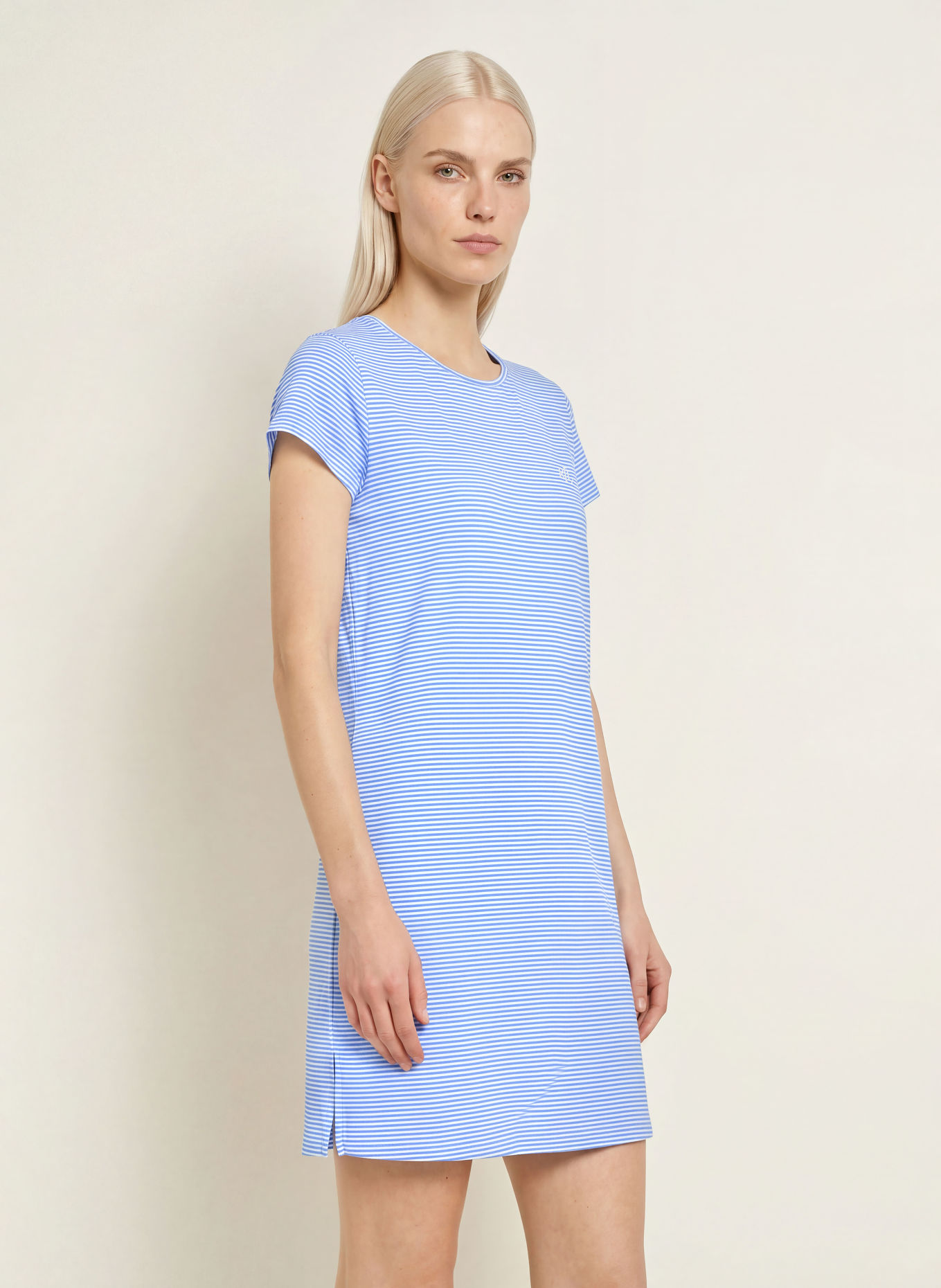 LAUREN RALPH LAUREN Night dress: BLUE / WHITE