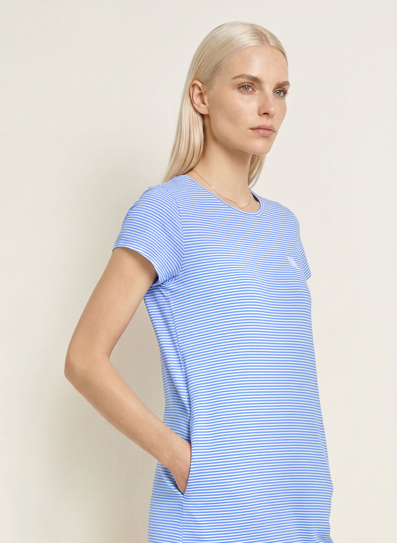LAUREN RALPH LAUREN Night dress: BLUE / WHITE