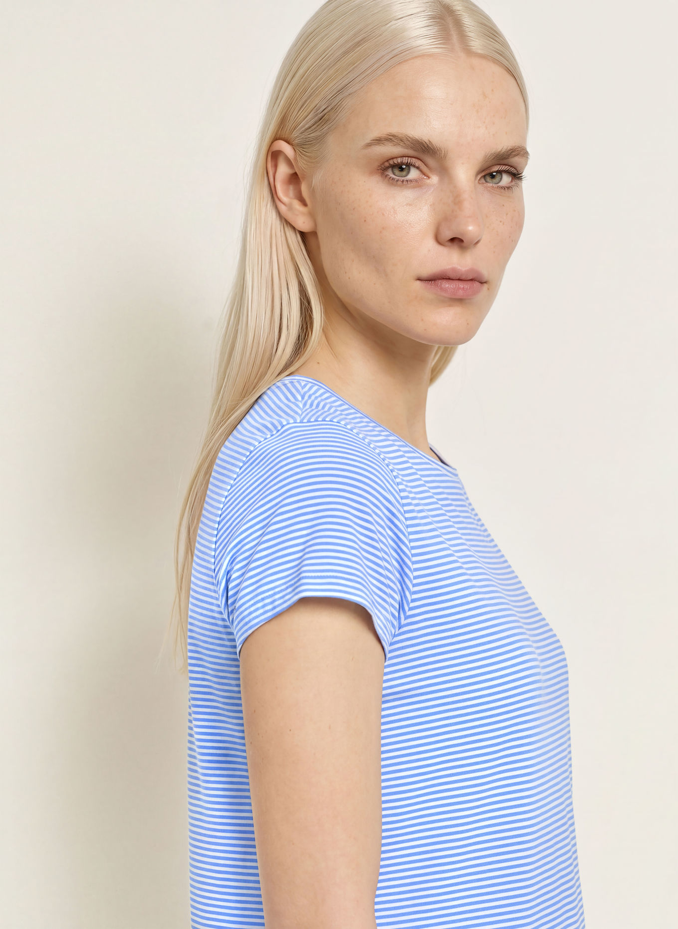 LAUREN RALPH LAUREN Night dress: BLUE / WHITE