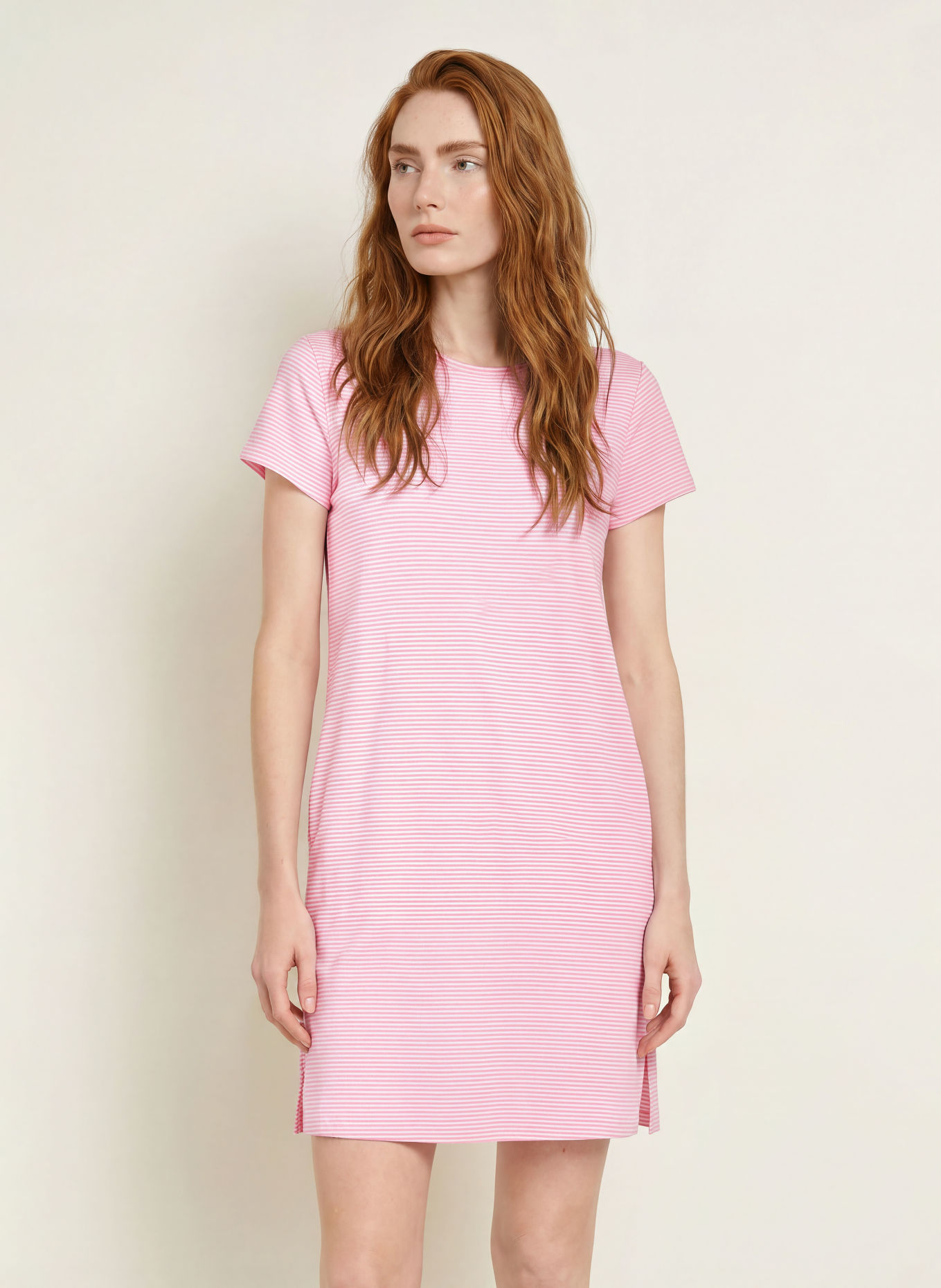 LAUREN RALPH LAUREN Night dress: PINK / WHITE