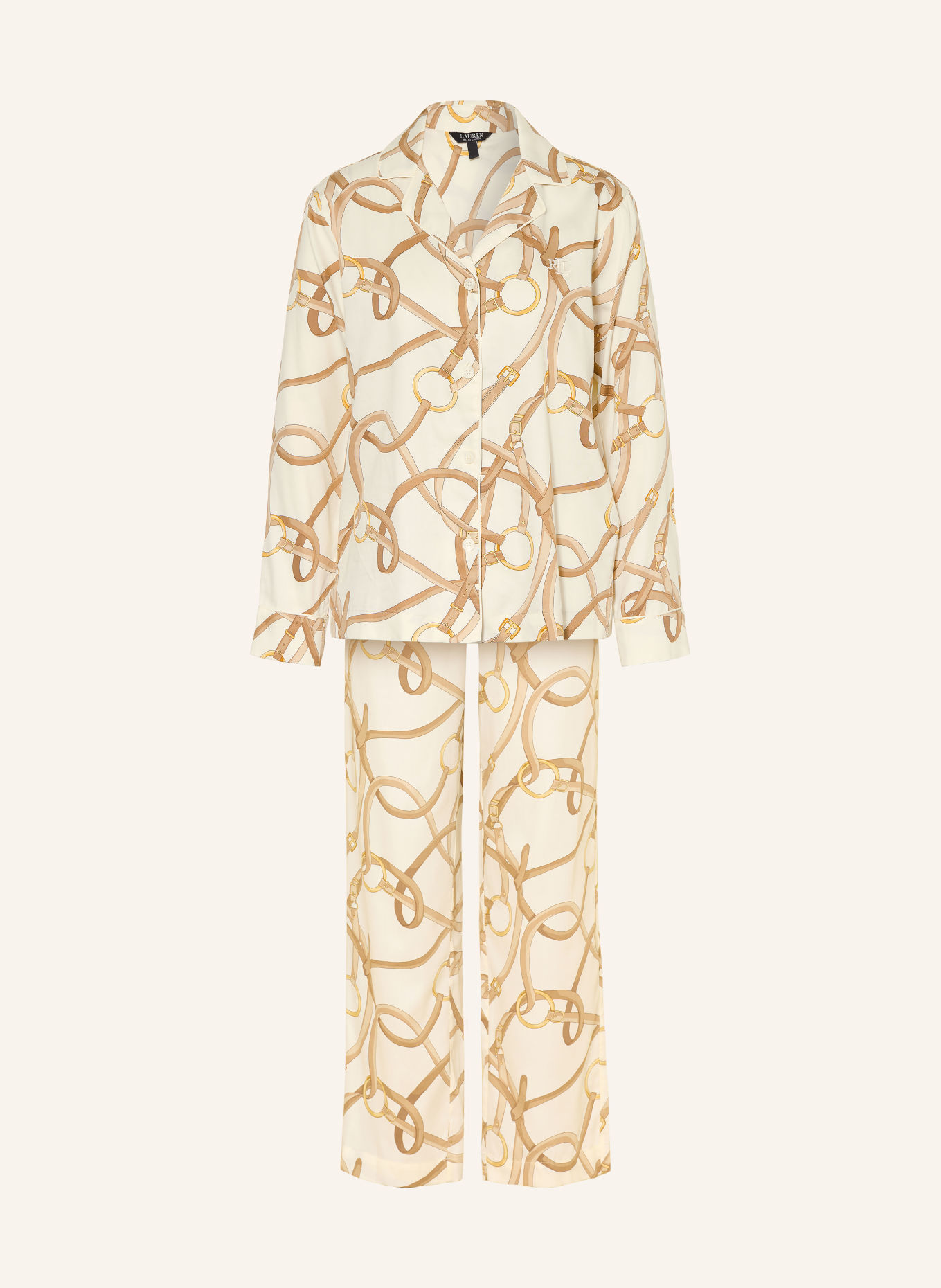 LAUREN RALPH LAUREN Pyjama: CRÈME / BEIGE