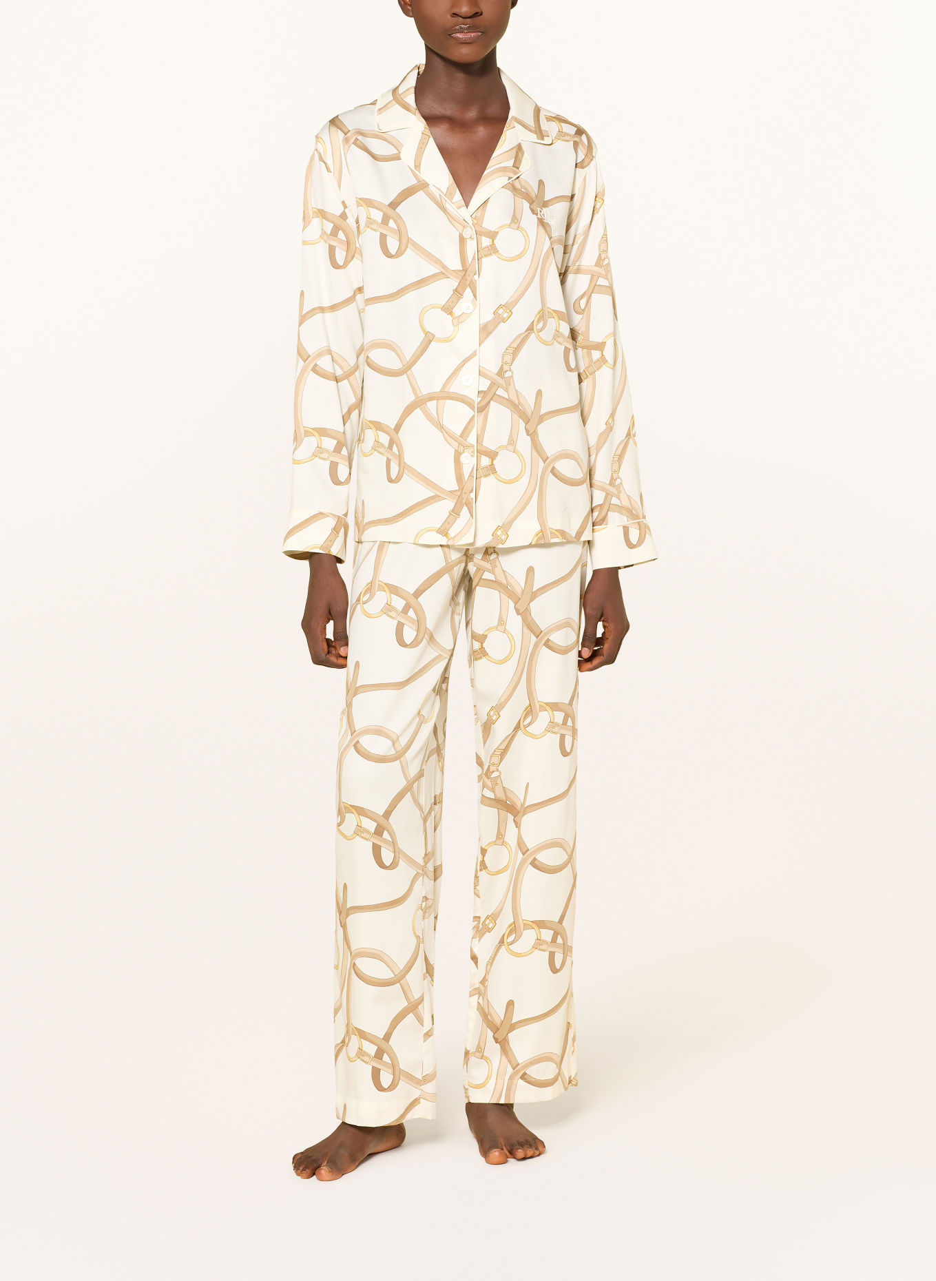LAUREN RALPH LAUREN Pyjama: CRÈME / BEIGE