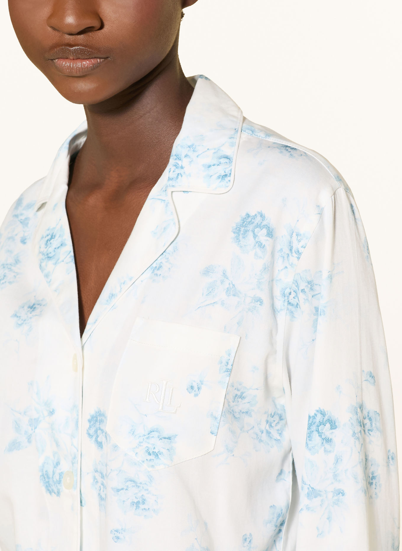 LAUREN RALPH LAUREN Pyjama: WIT / PETROL