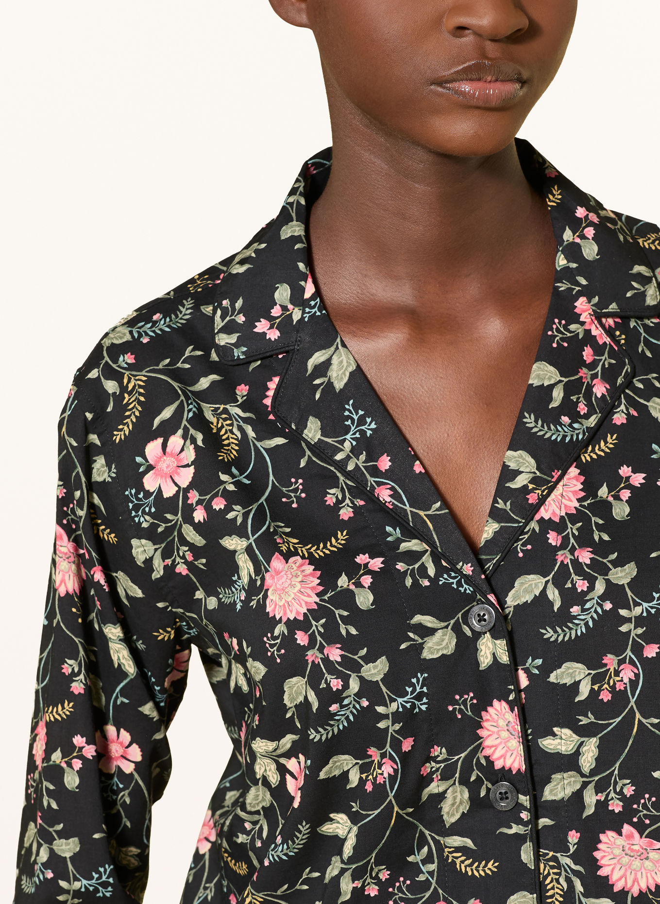 LAUREN RALPH LAUREN Pyjama: ZWART / ROZE / GROEN