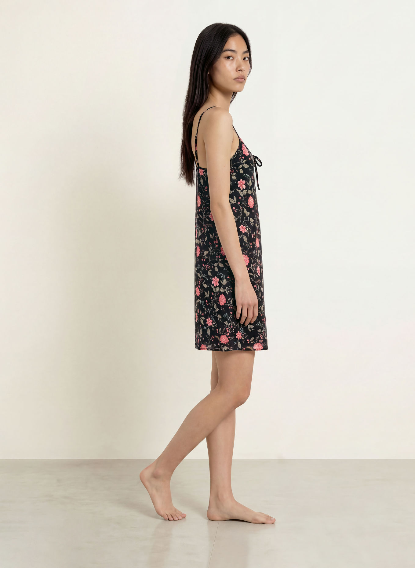 LAUREN RALPH LAUREN Nachthemd: ZWART / ROZE / GROEN