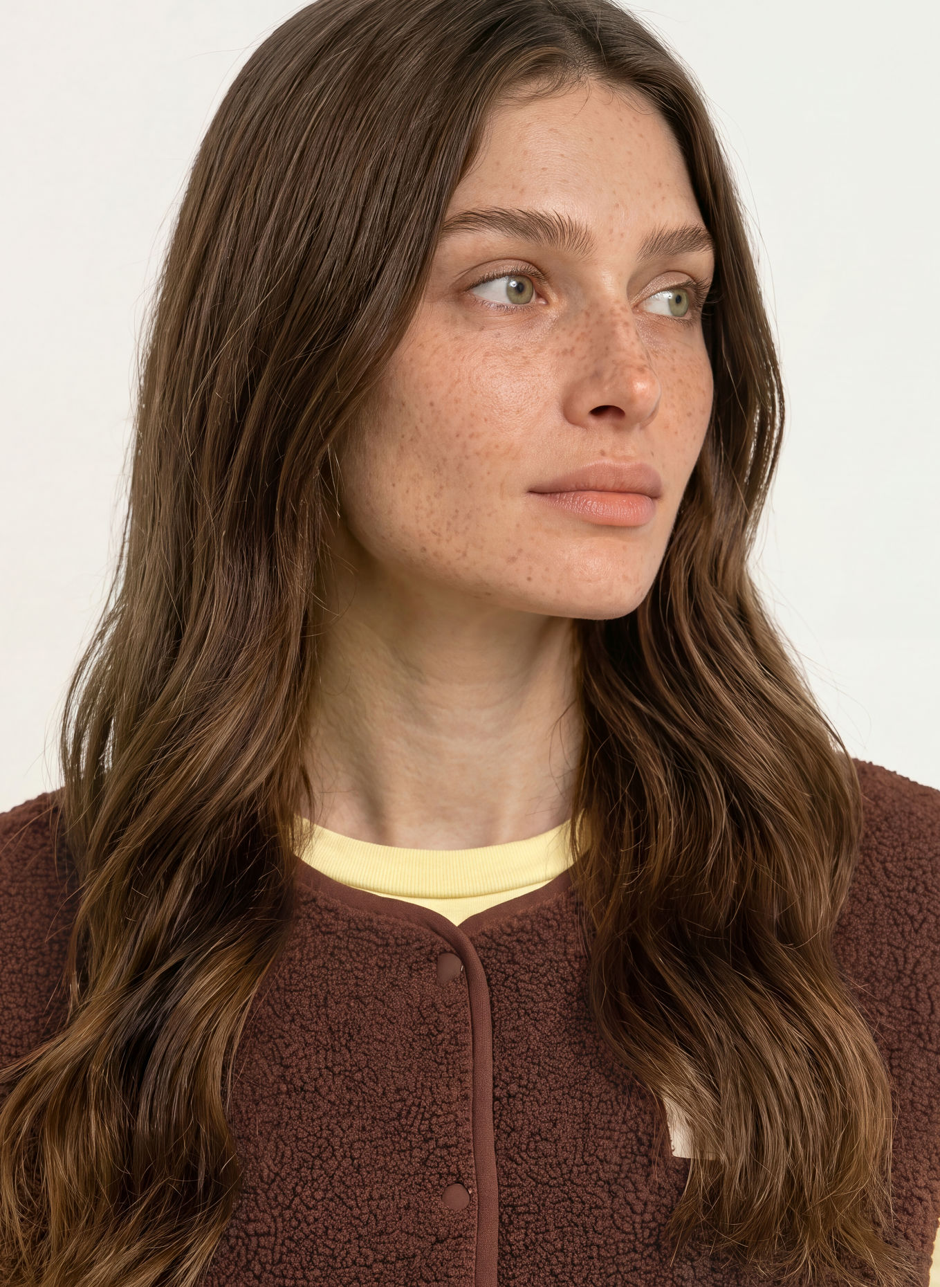 OH APRIL Teddyfell-vest MAGNOLIA: MARRON FONCÉ