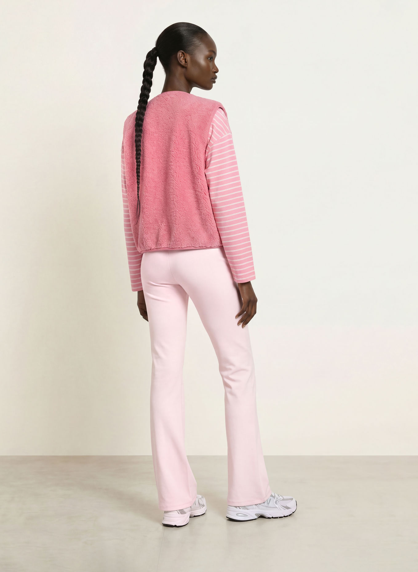 OH APRIL Teddyfell-vest MAGNOLIA: ROZE