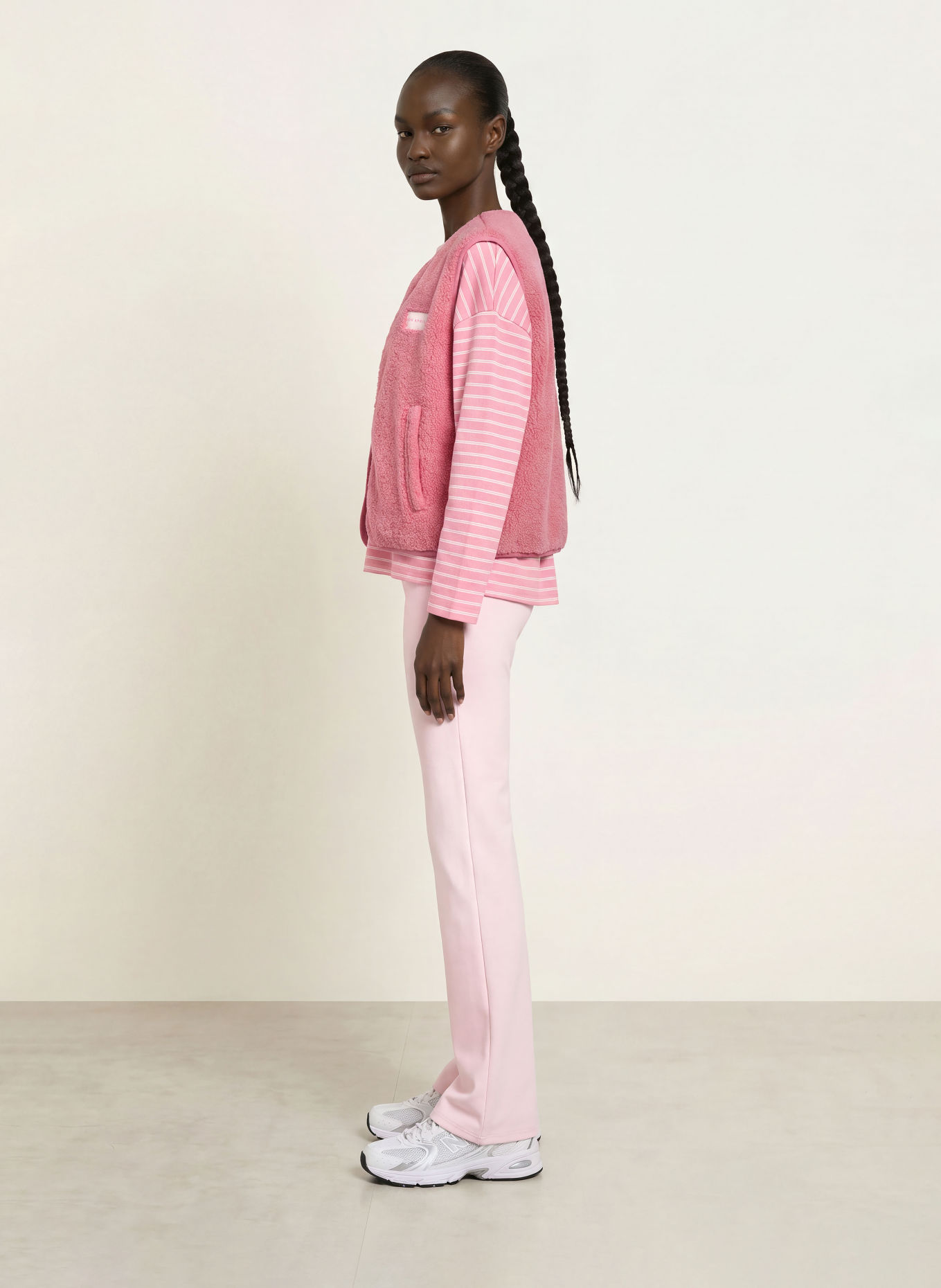 OH APRIL Teddyfell-vest MAGNOLIA: ROZE