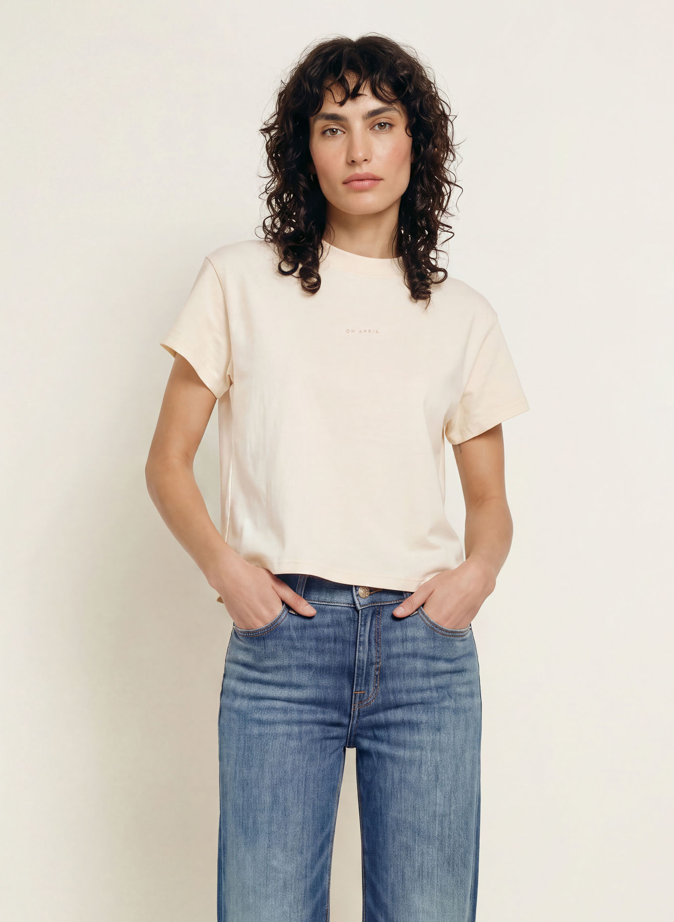 OH APRIL T-shirt ELLA: LICHTGEEL
