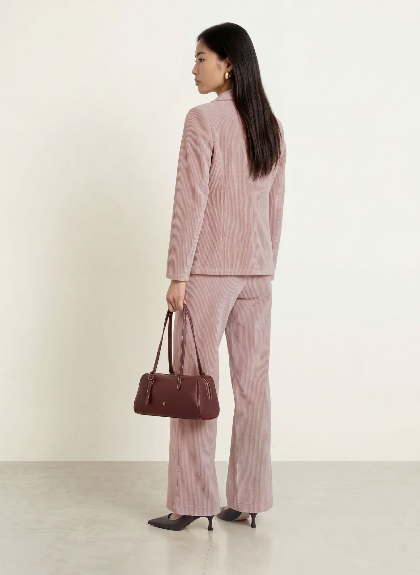CATNOIR Marlene-byxor i corduroy: ROSÉ