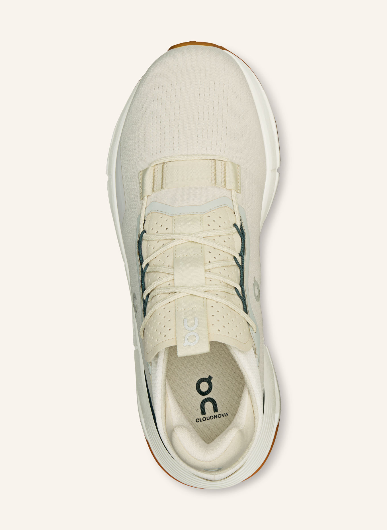 On Sneaker CLOUDNOVA 2: BEIGE / DUNKELGRÜN