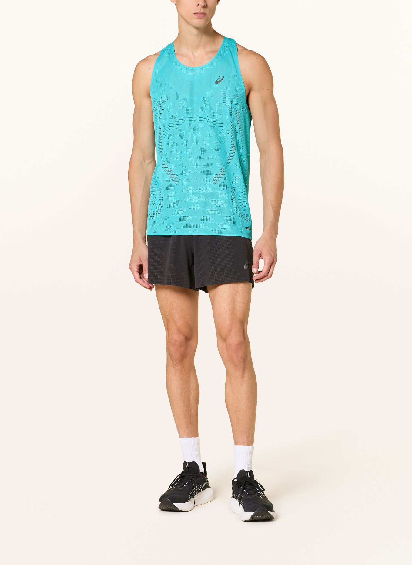 ASICS Funkční top METARUN: NEONOVĚ TYRKYSOVÁ