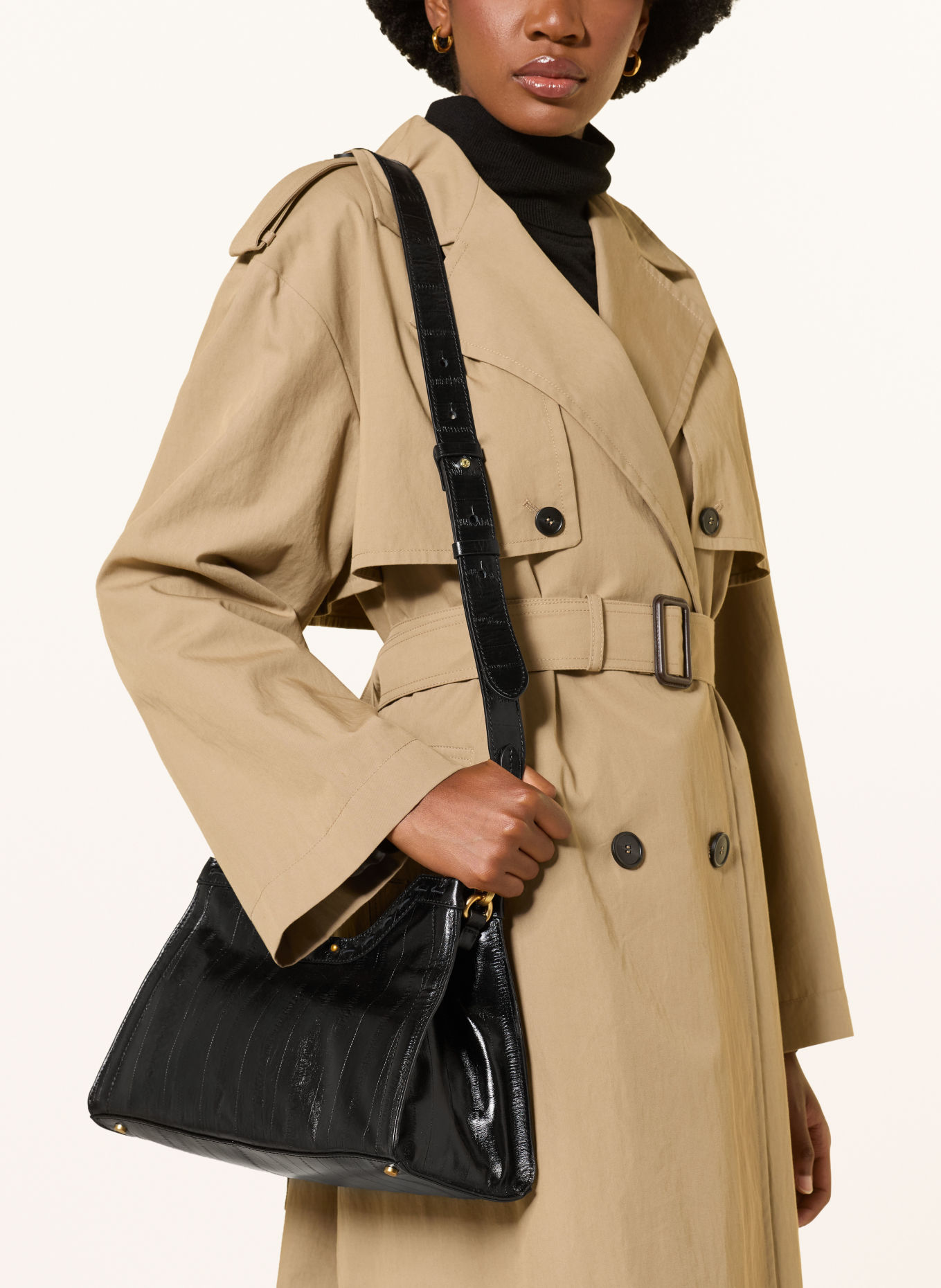 GIANNI CHIARINI AURORA Handbag: BLACK