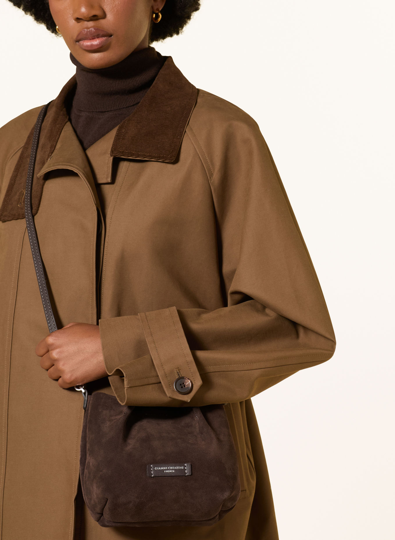 GIANNI CHIARINI Handtas DUA M: MARRON FONCÉ