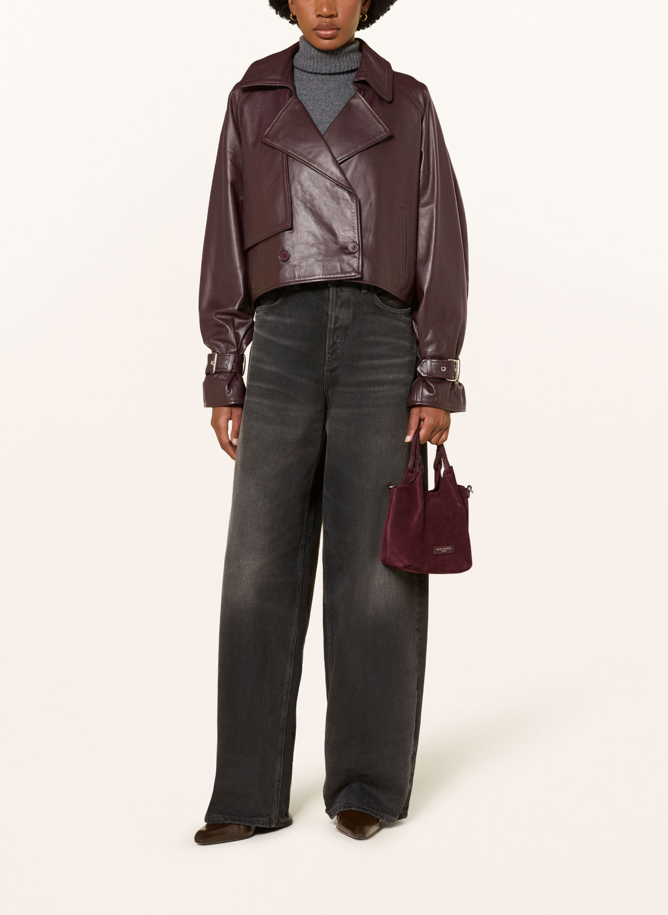 GIANNI CHIARINI DUA M Handbag: DARK RED