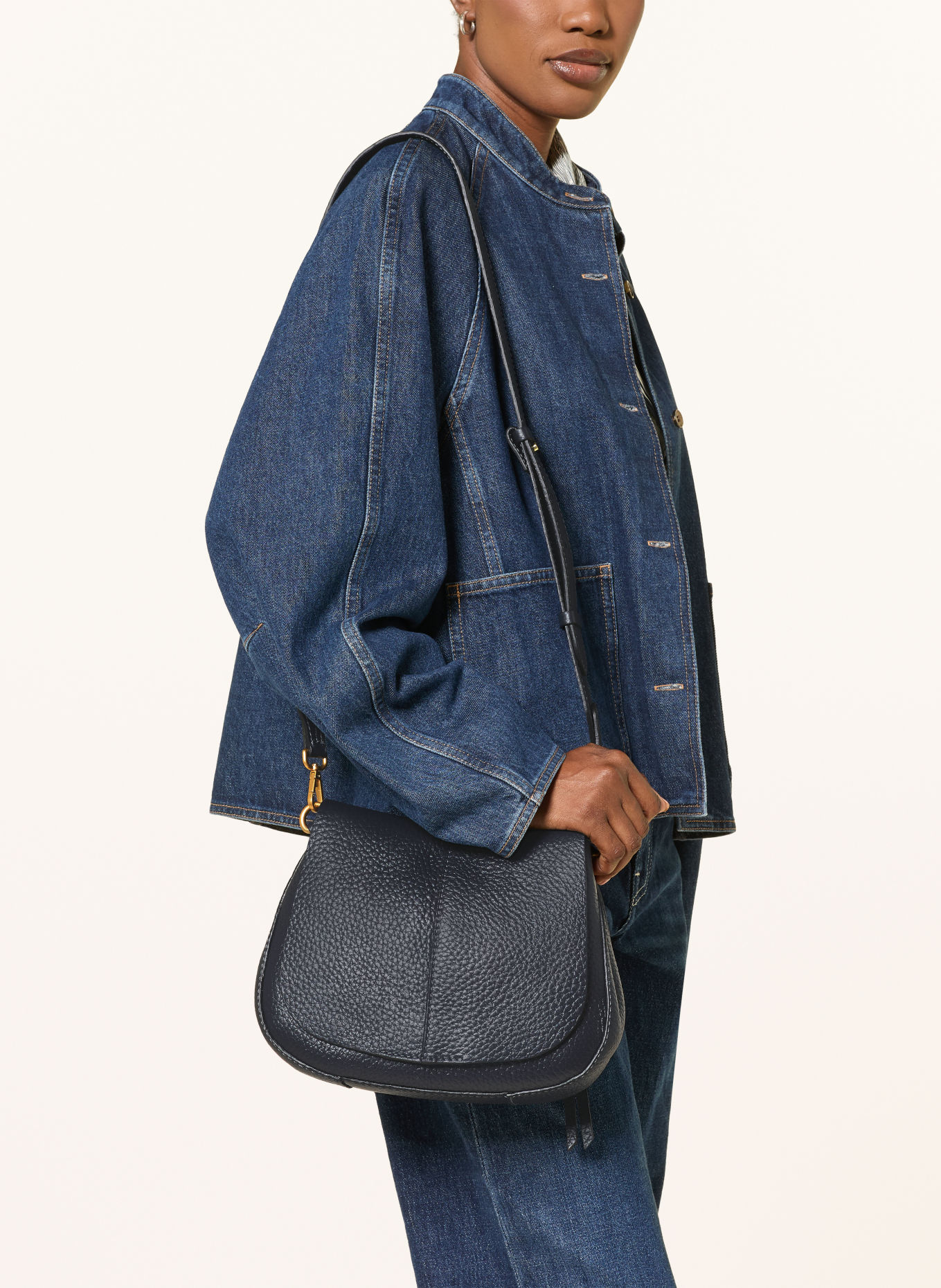 GIANNI CHIARINI HELENA Shoulder Bag: BLACK