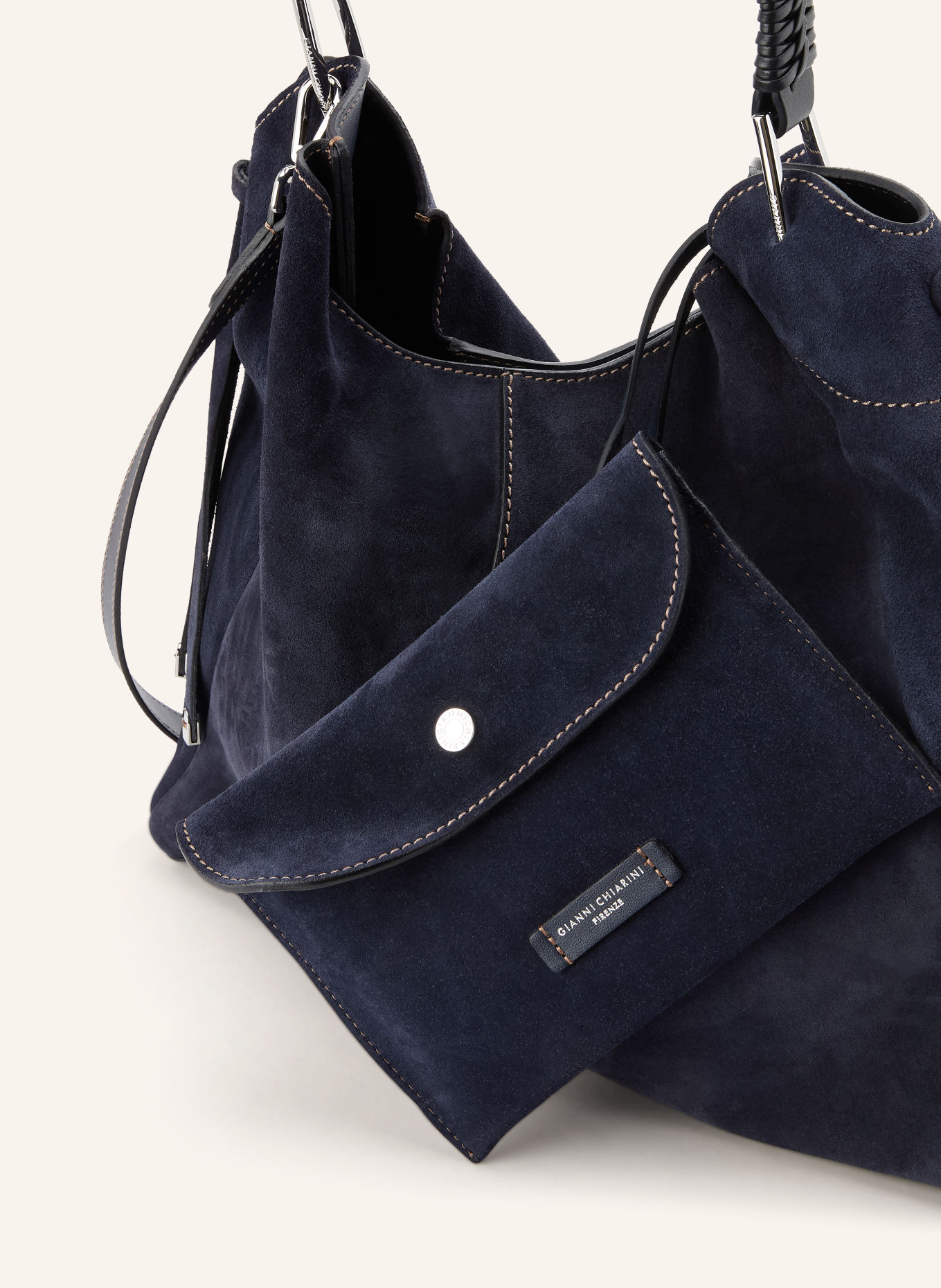 GIANNI CHIARINI ERA-buideltas met Pouch: DONKERBLAUW