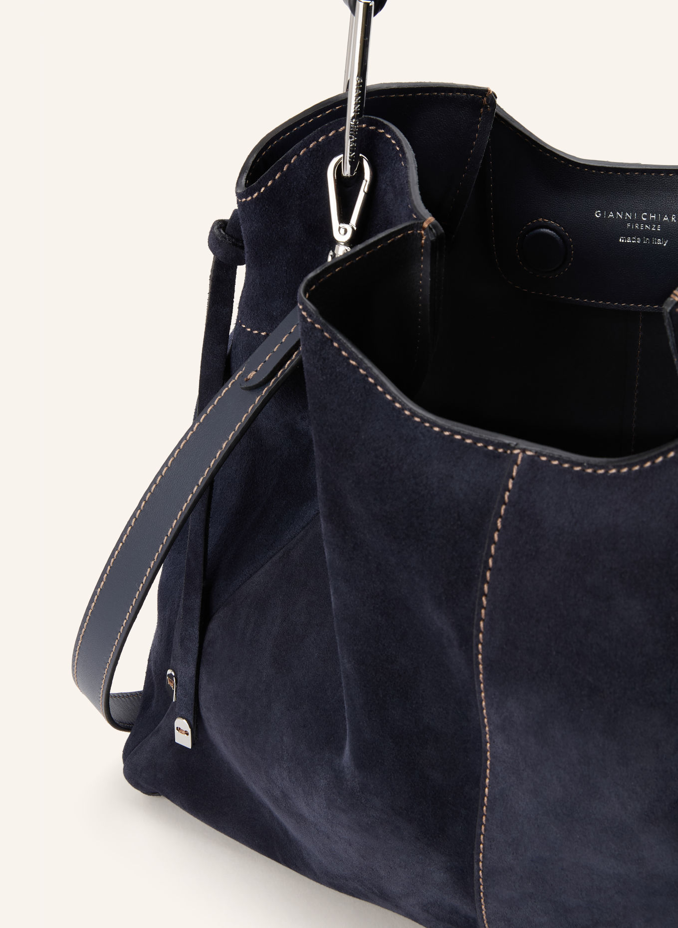 GIANNI CHIARINI ERA-buideltas met Pouch: DONKERBLAUW