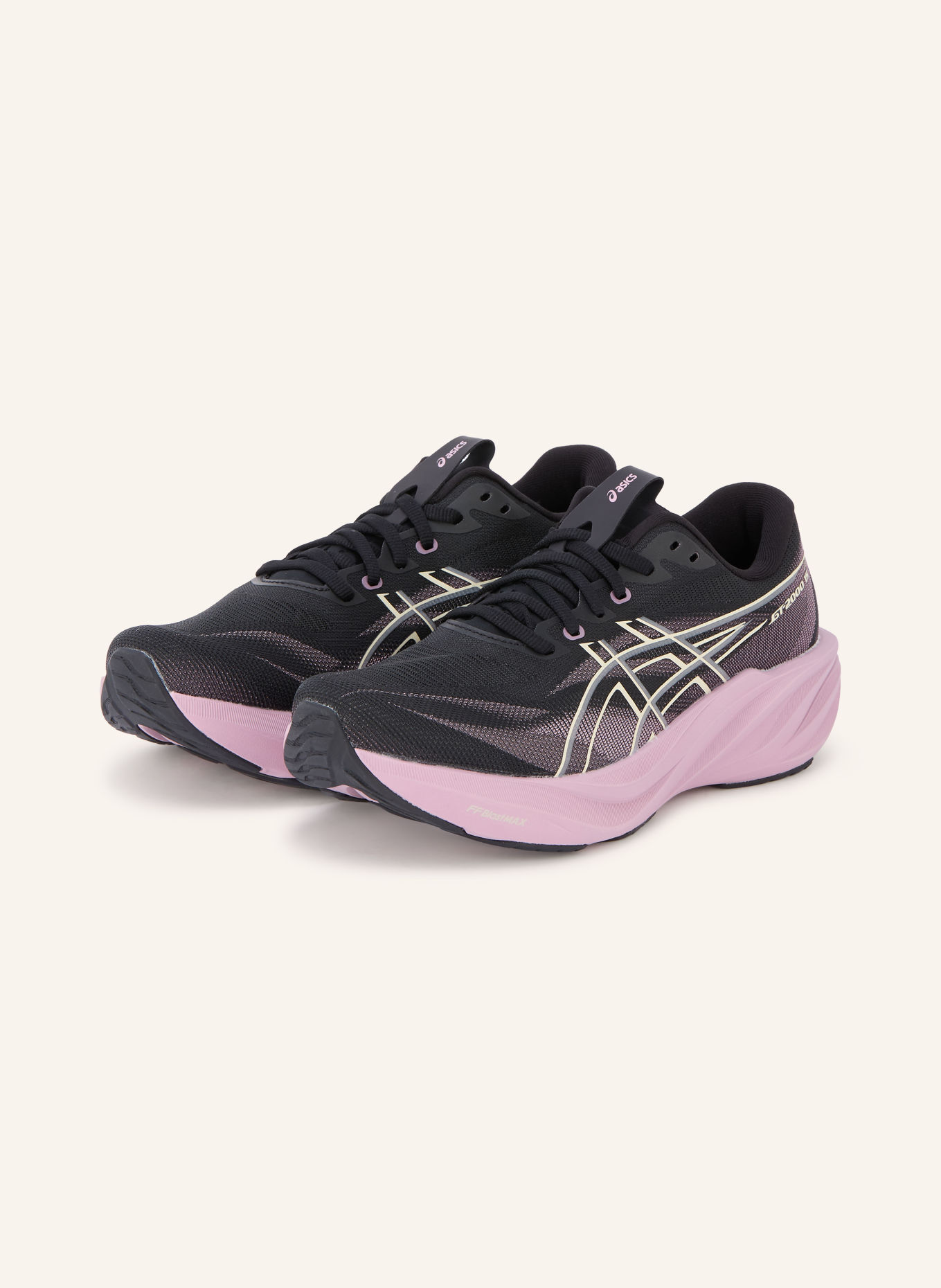 ASICS Buty do biegania GT-2000 15: CZARNY / KREMOWY / JASNOFIOLETOWY