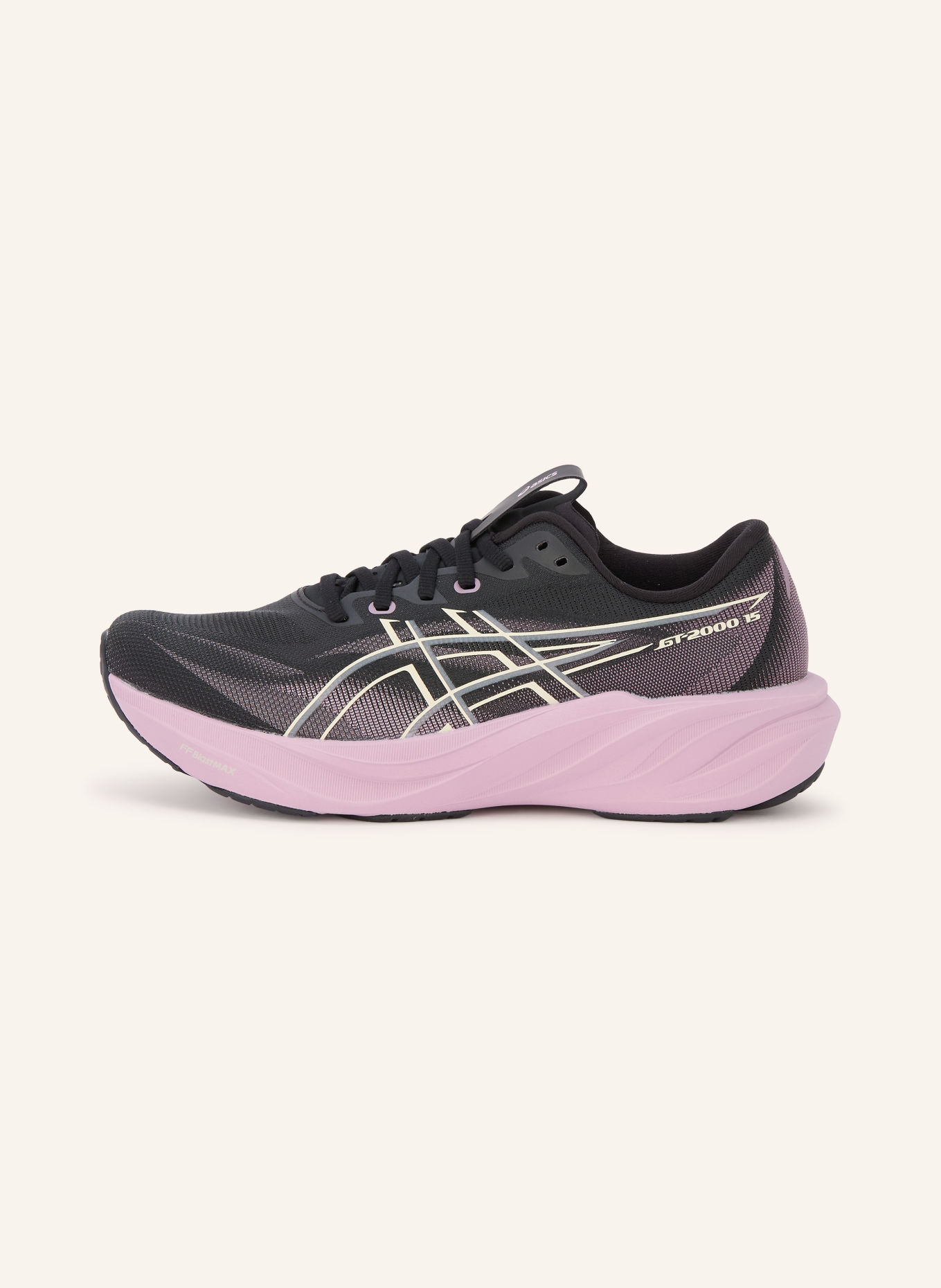 ASICS Buty do biegania GT-2000 15: CZARNY / KREMOWY / JASNOFIOLETOWY