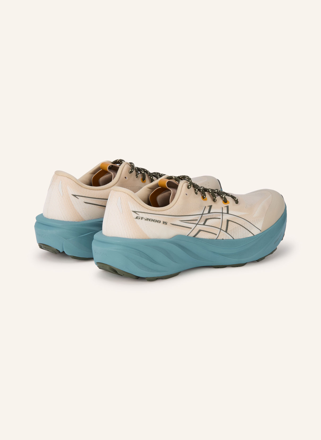 ASICS Hardloopschoenen GT-2000 15 TR: BEIGE / DONKERGEEL / KAKI
