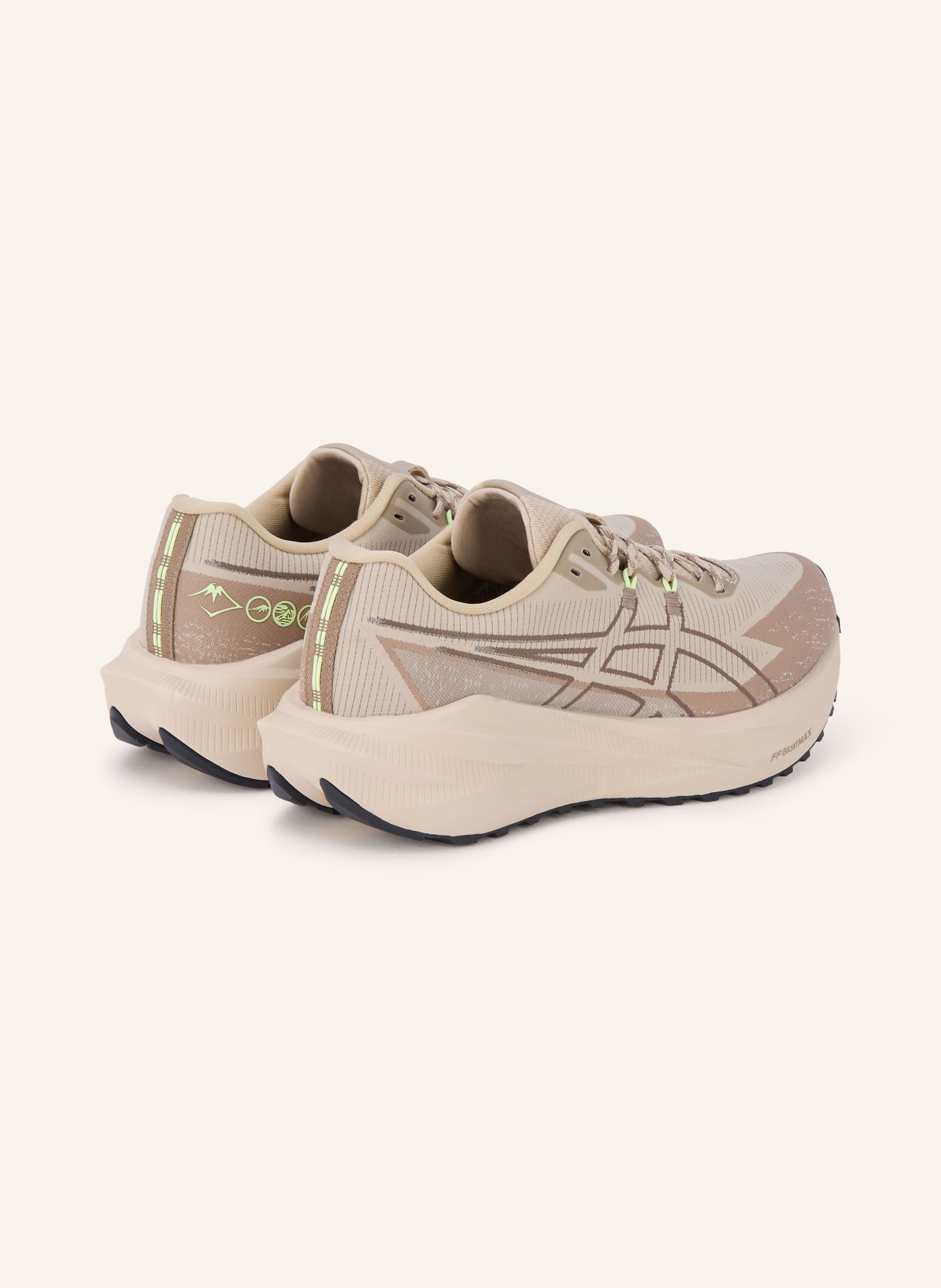 ASICS Buty do biegania w terenie BLAZEBLAST: SZAROBRĄZOWY / JASKRAWY ŻÓŁTY