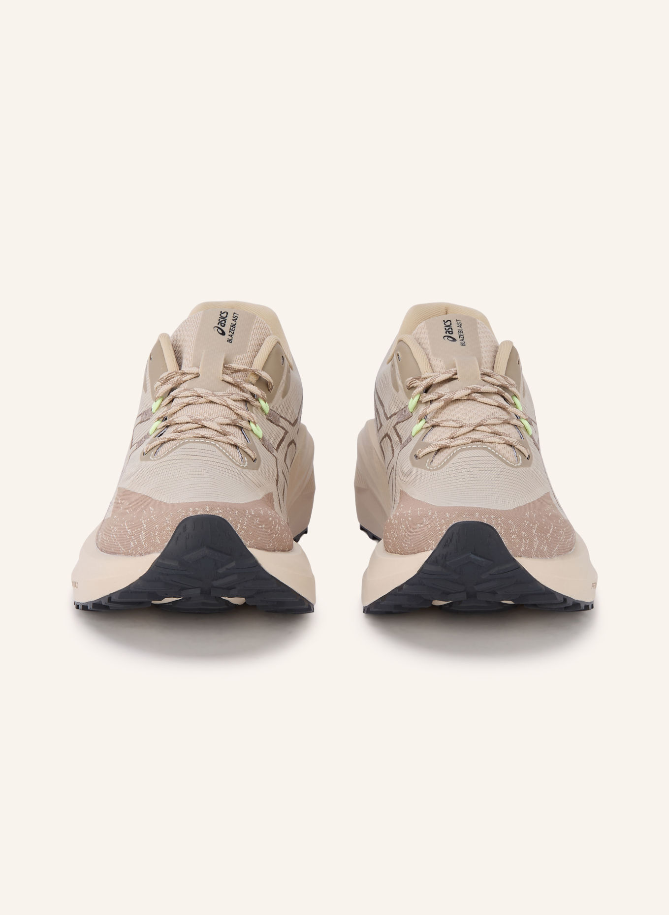 ASICS Buty do biegania w terenie BLAZEBLAST: SZAROBRĄZOWY / JASKRAWY ŻÓŁTY