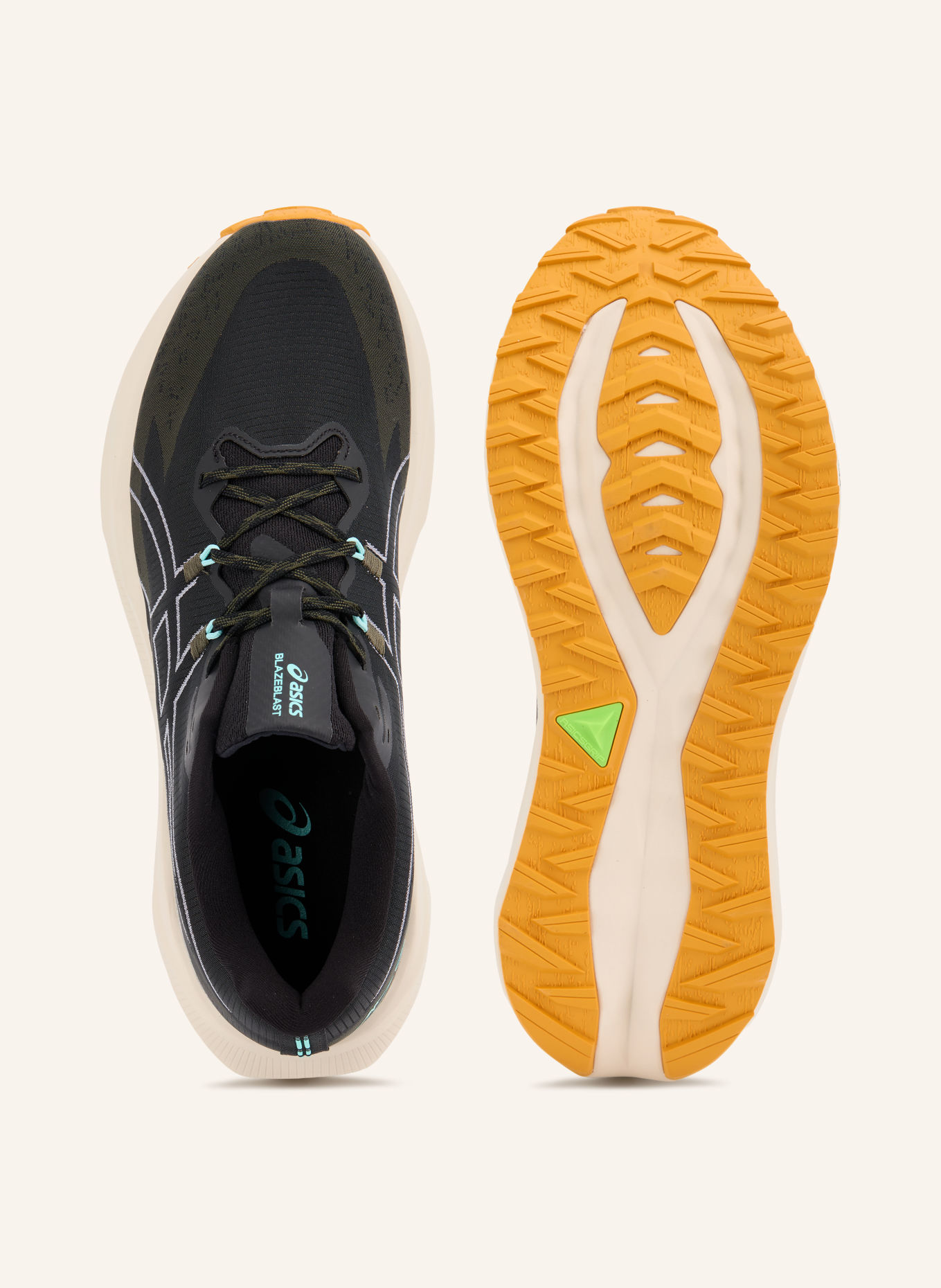ASICS BLAZEBLAST Hiking Shoes: BLACK / DARK GREEN