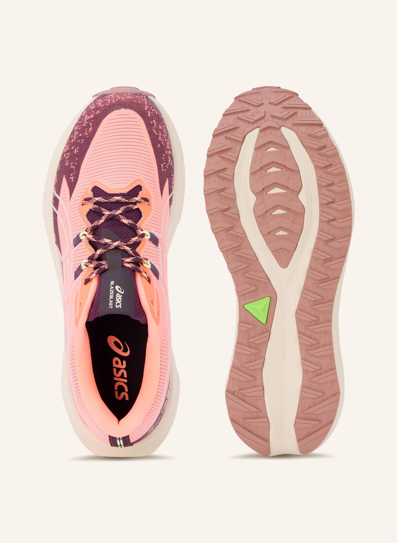 ASICS Chaussures de trail BLAZEBLAST: ORANGE FLUO / ROUGE FLUO / ROUGE FONCÉ